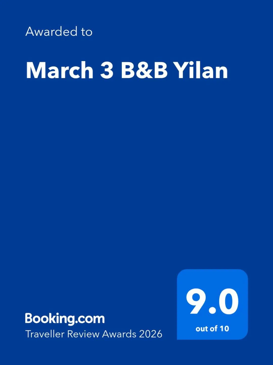 March 3 B&B Yilan
