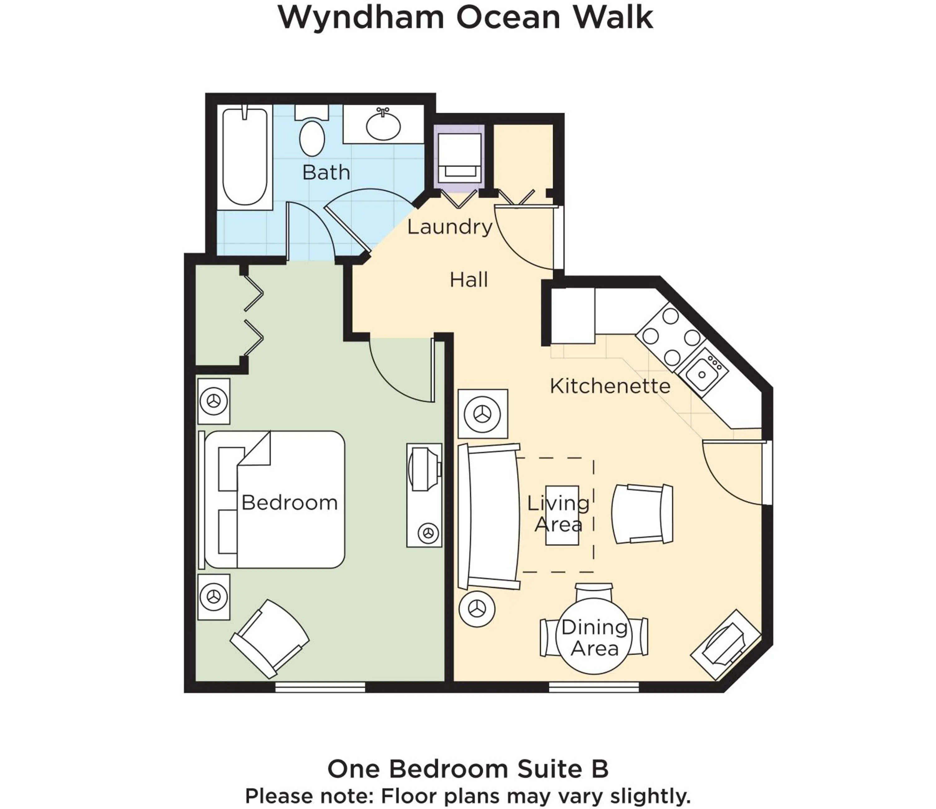 Floor plan in Ocean Walk Resort