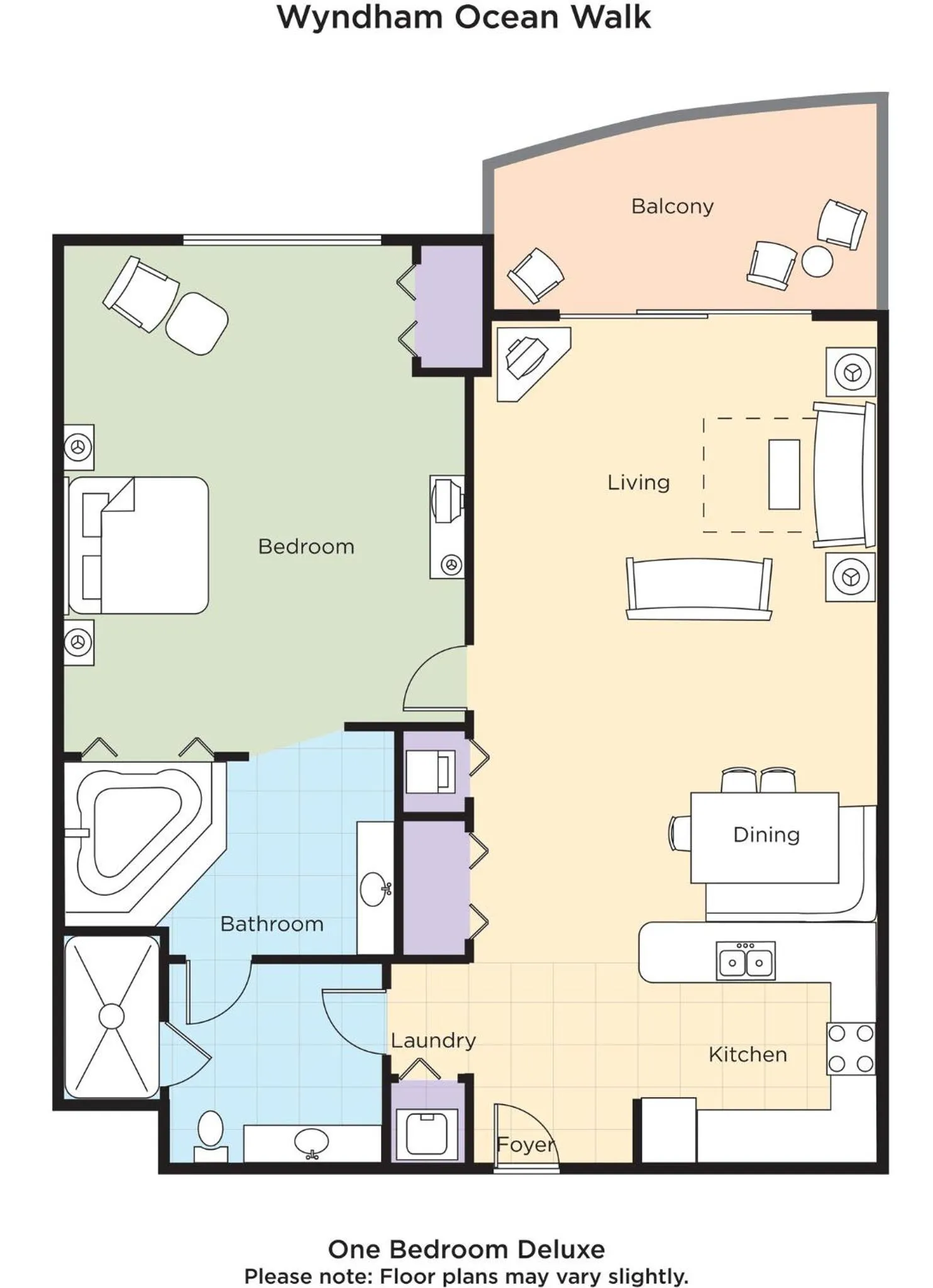 Floor plan in Ocean Walk Resort