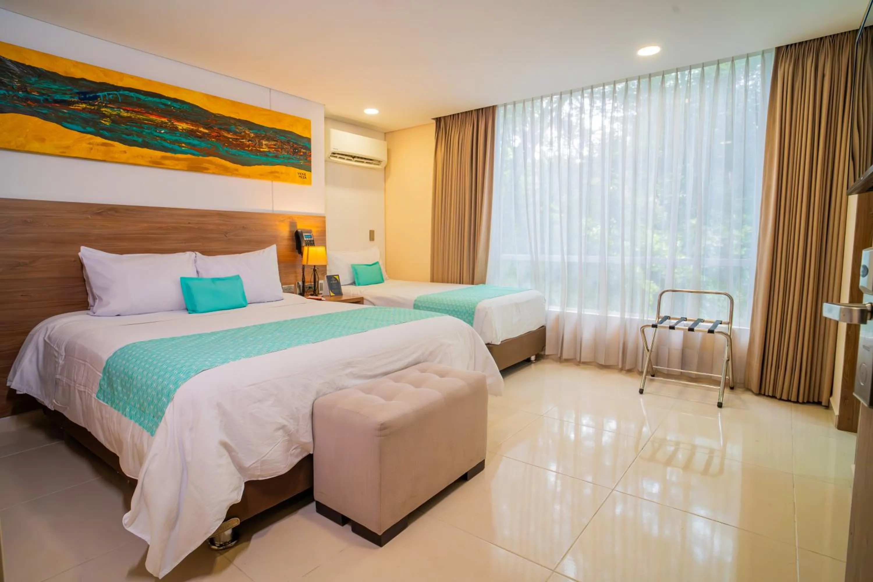 Bed in Ambar Hotel Boutique Cali