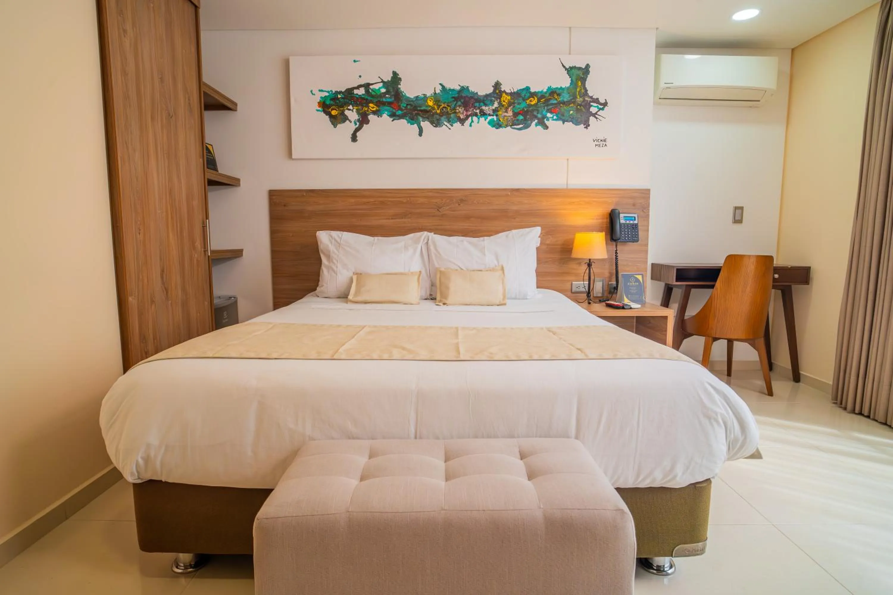 Bed in Ambar Hotel Boutique Cali