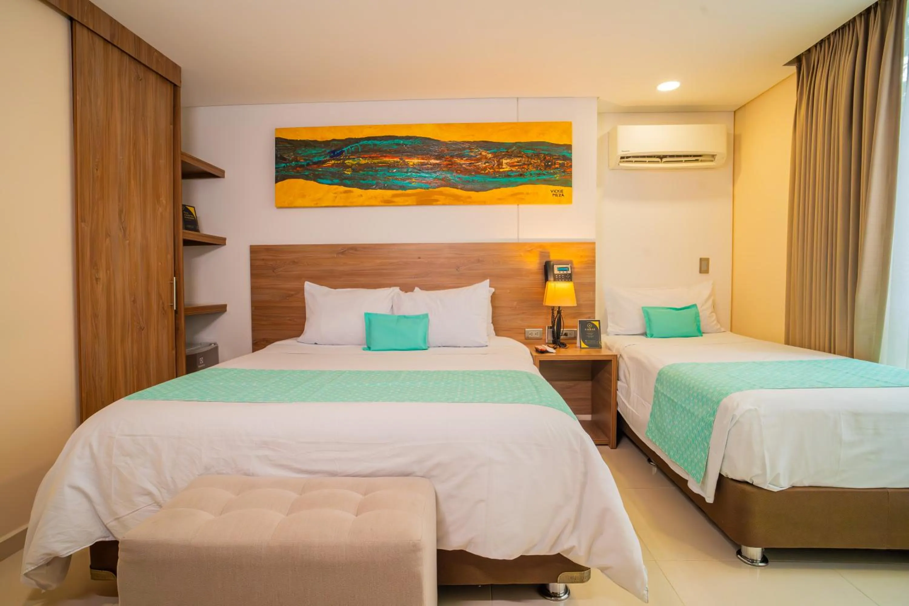 Bed in Ambar Hotel Boutique Cali