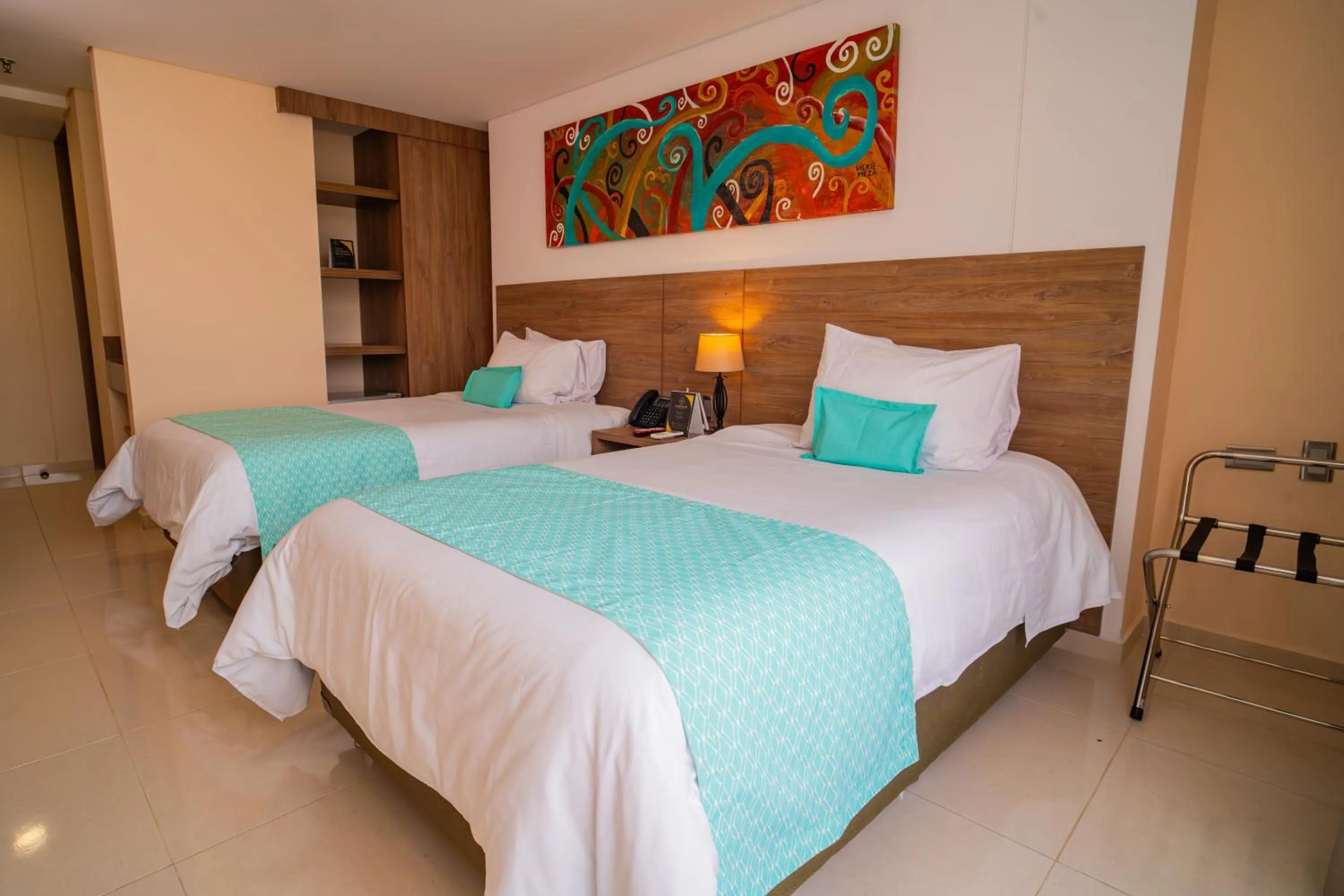 Bed in Ambar Hotel Boutique Cali