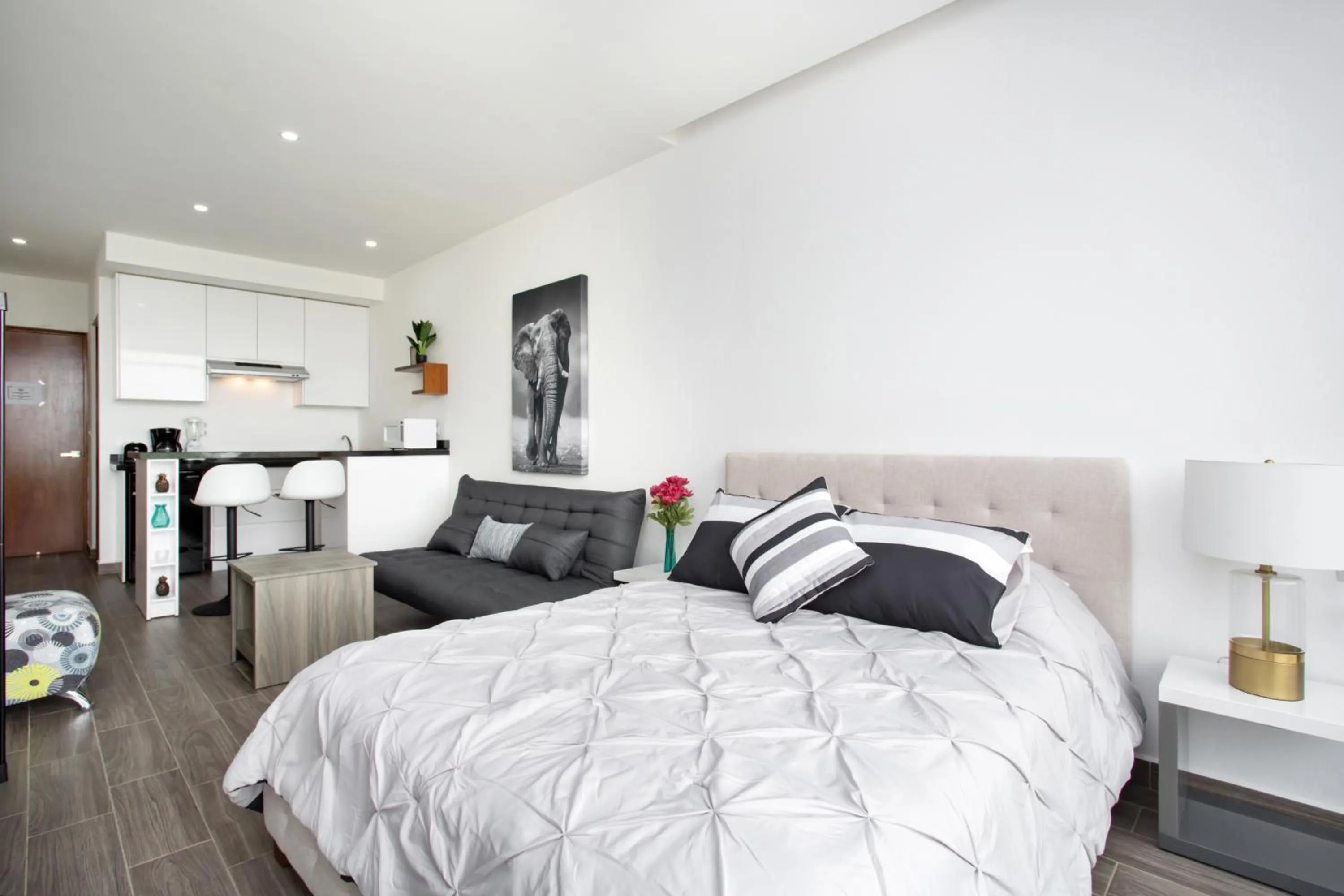 Bed in Edificio Vanessa 24 studios