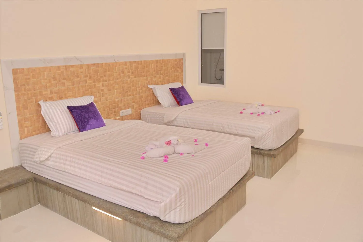Bed in Seamount Hotel Amed