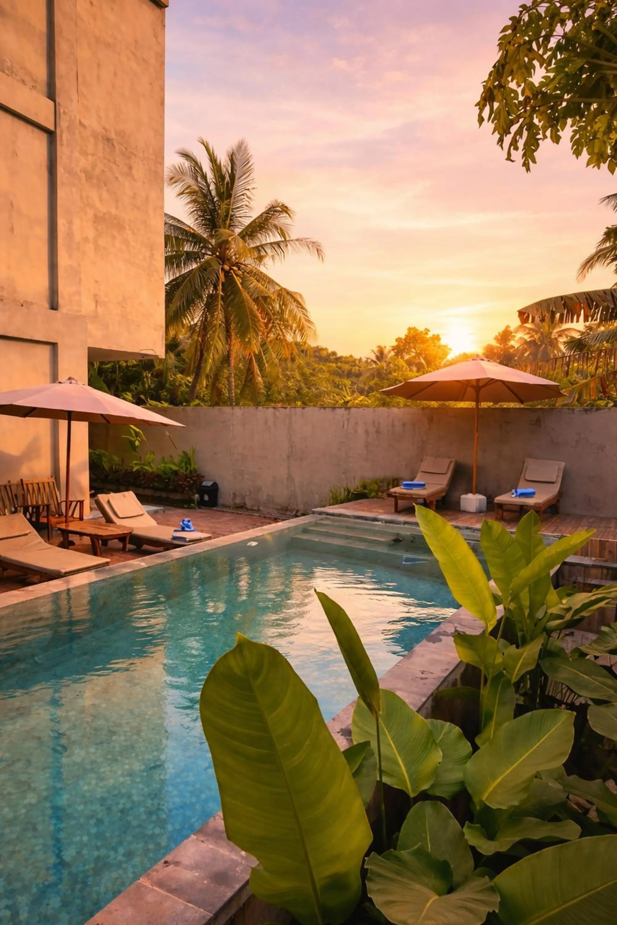 Swimming pool in Grand Kuta Hotel Lombok - Pool - 43 inch Google TV - Strong 60Mbps WiFi - New Enhanced Management