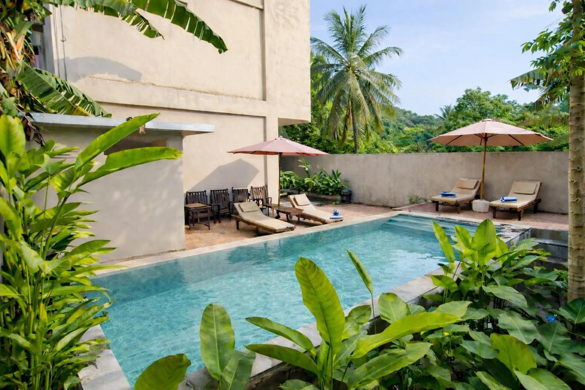 Swimming pool in Grand Kuta Hotel Lombok - Pool - 43 inch Google TV - Strong 60Mbps WiFi - New Enhanced Management