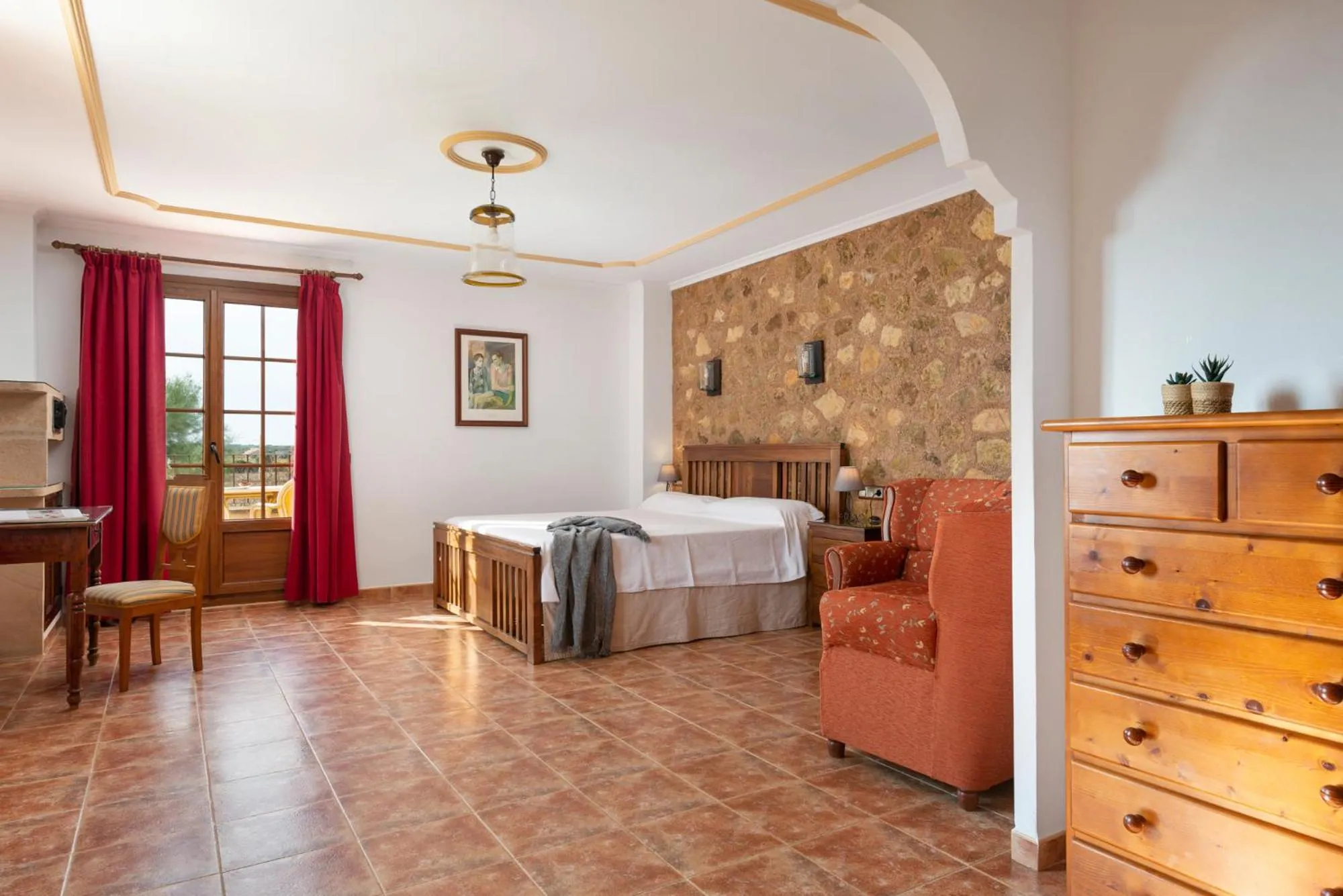 Bed in Finca Hotel Can Canals & Spa