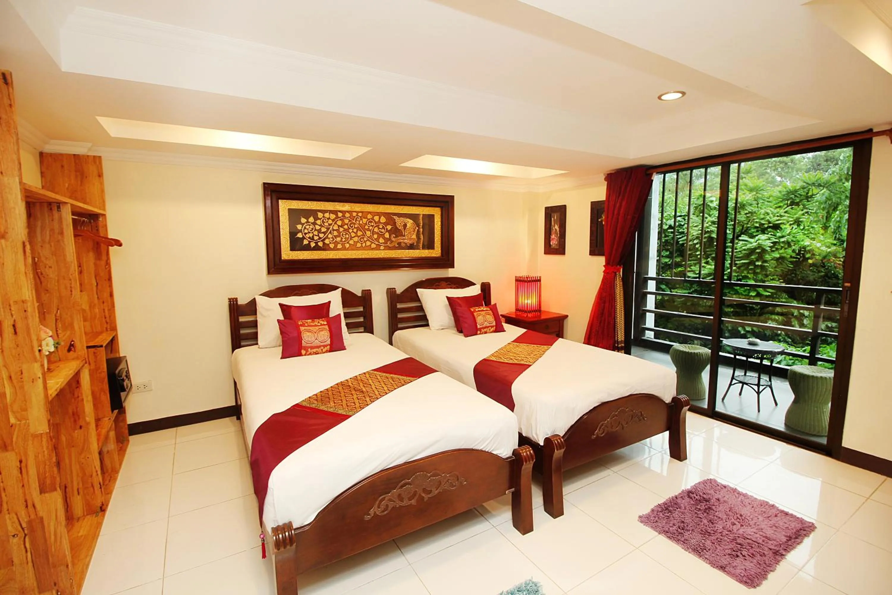 Bed in Sky Silk Decoration House