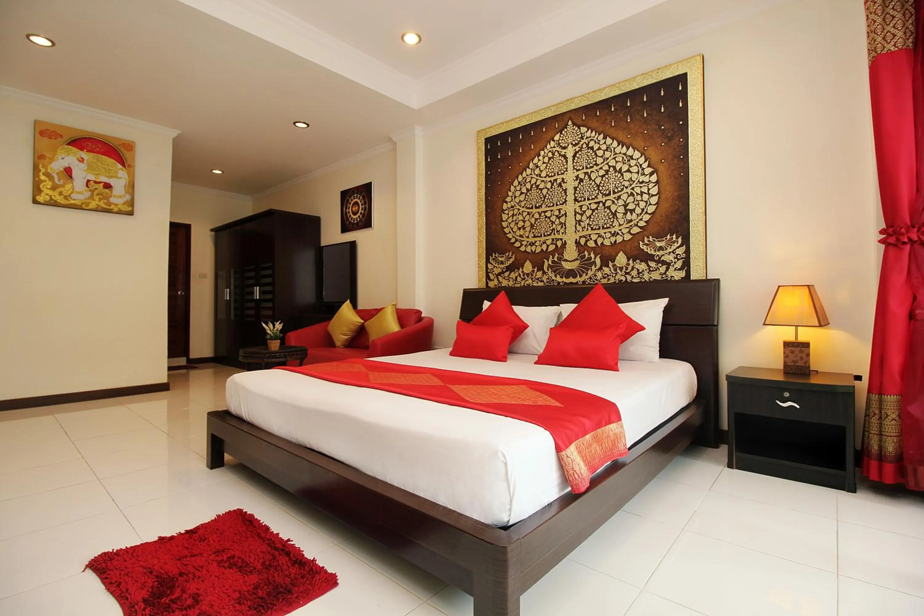 Bed in Sky Silk Decoration House