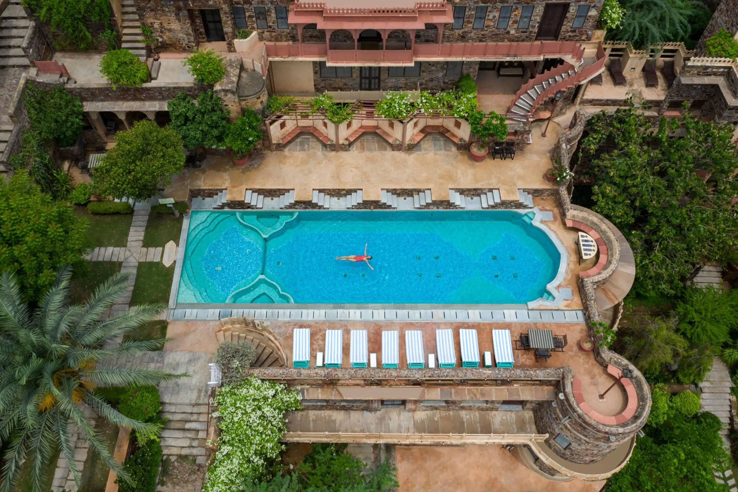 Swimming pool in Neemrana Fort-Palace