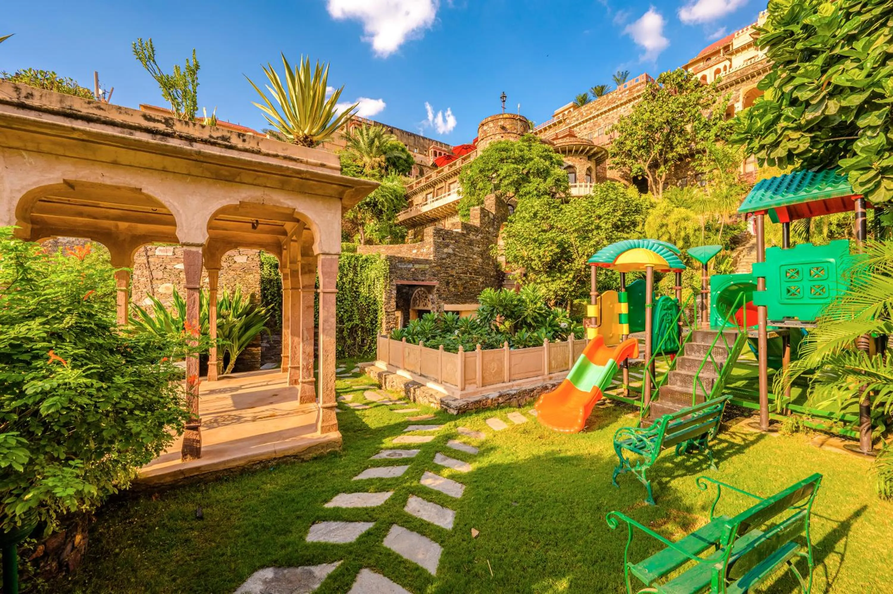 Children play ground in Neemrana Fort-Palace