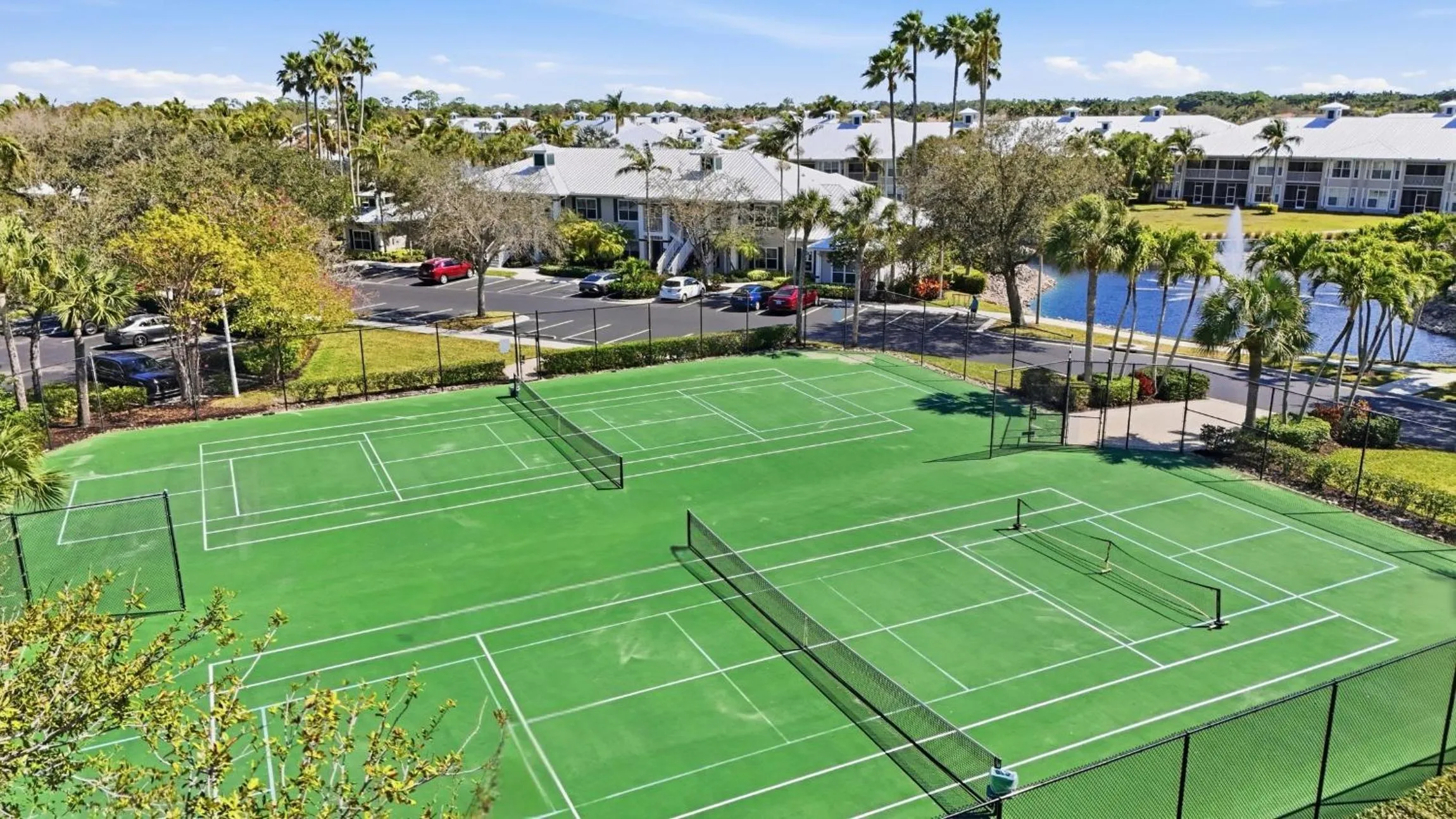 Tennis court in GreenLinks Golf Villas at Lely Resort