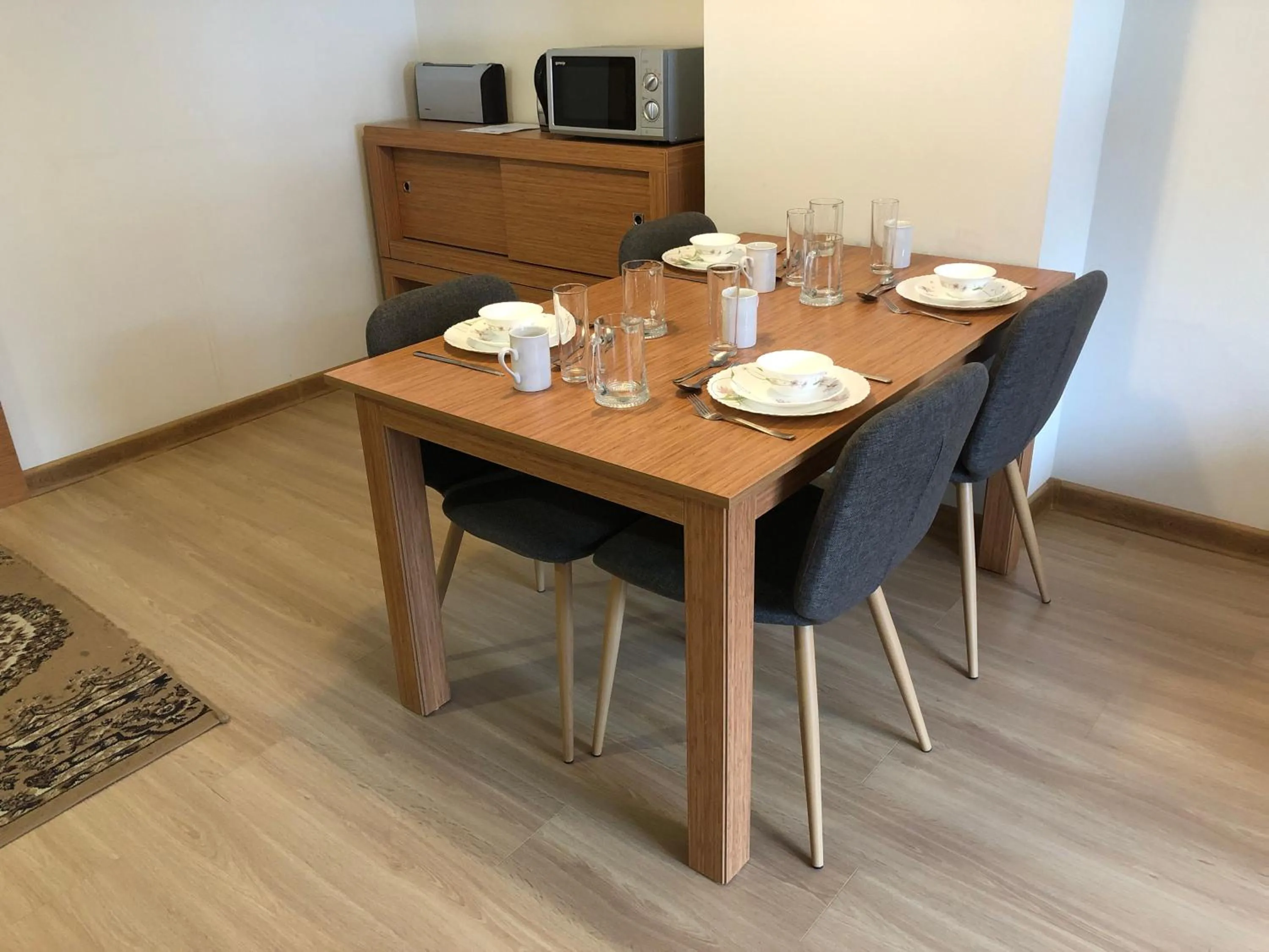 Dining area in Aparthotel Room 107 at Orbi Palace in Bakuriani