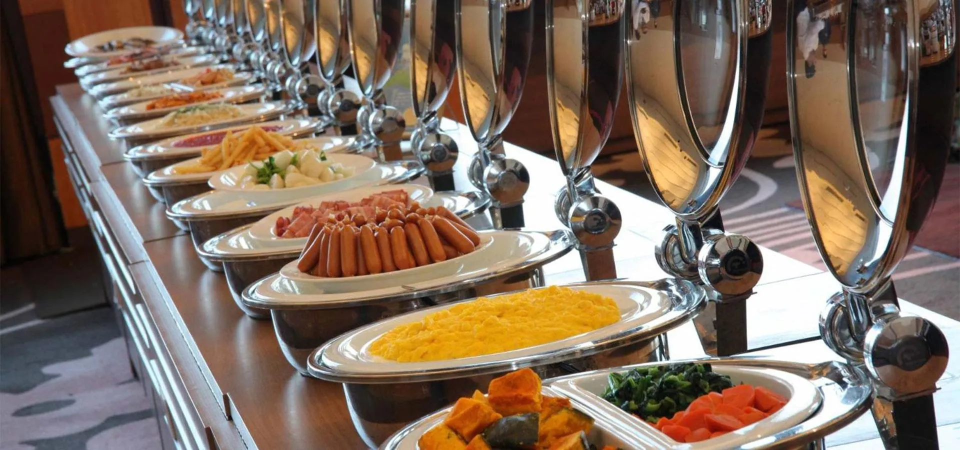Buffet breakfast in Satkar Hotel and Spa