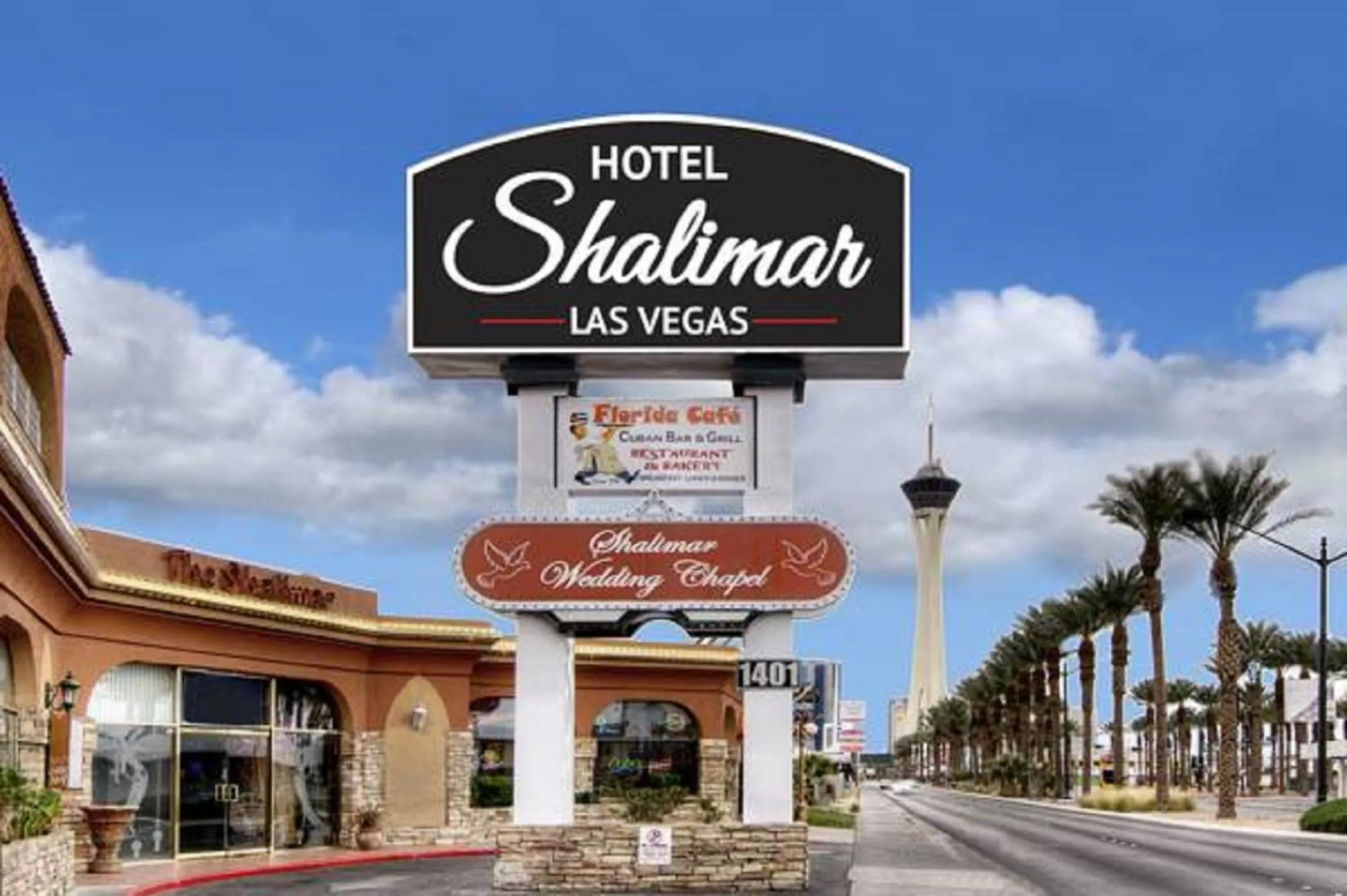 Facade/entrance in Shalimar Hotel of Las Vegas