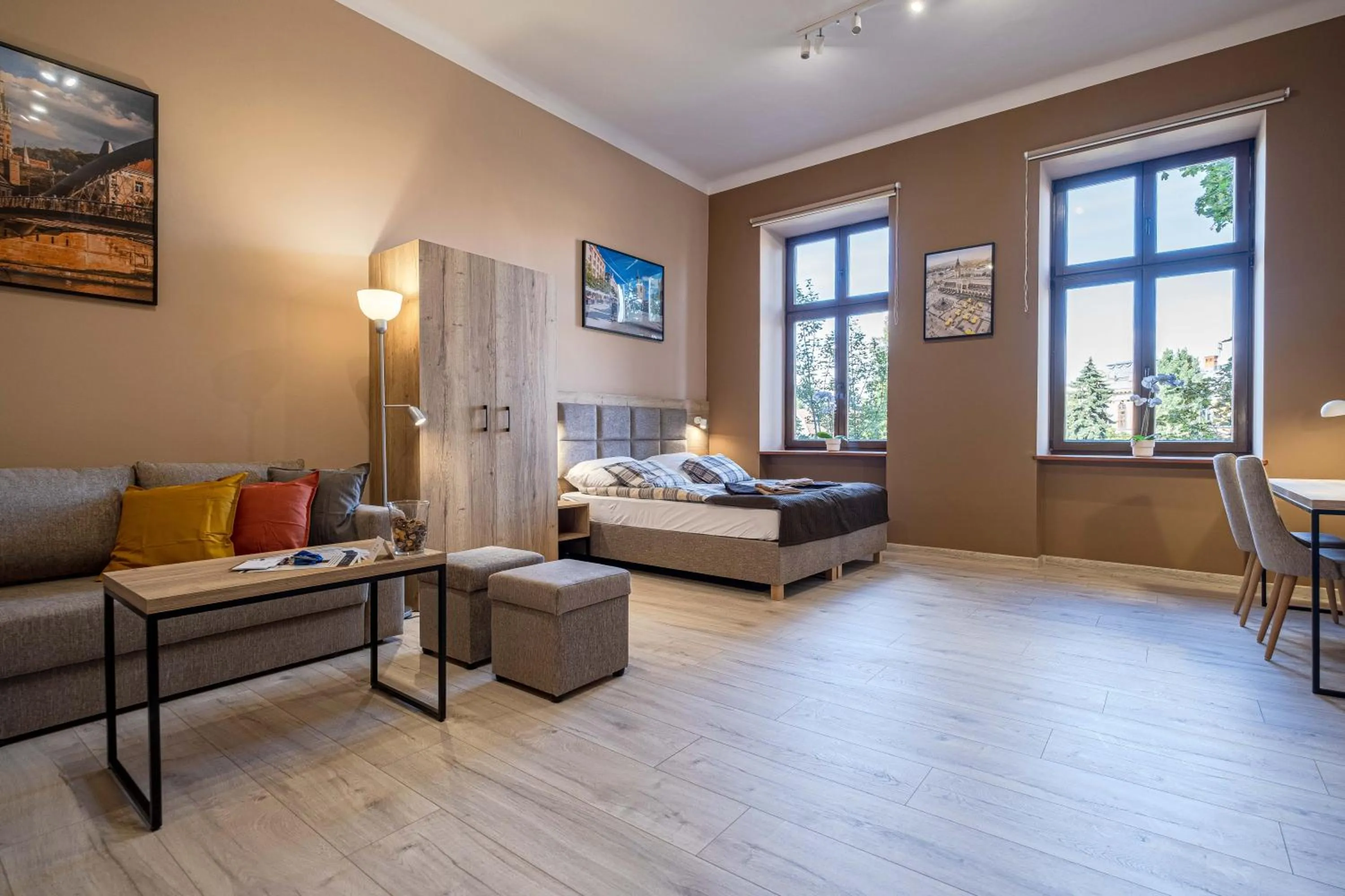 Seating area, Bed in Old Town Vistula Premium Apartments