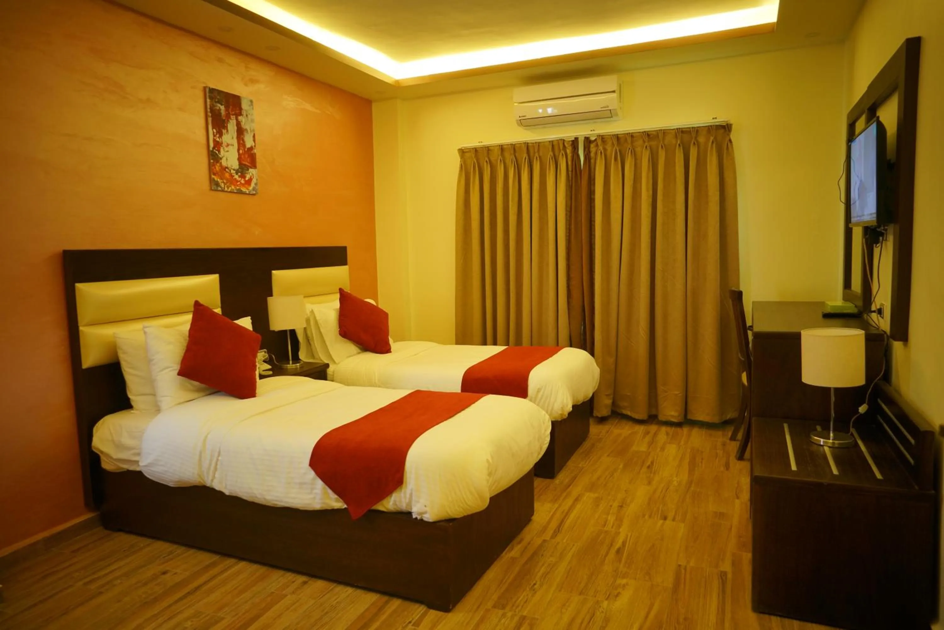 Bed in Petra Sofsaf Hotel