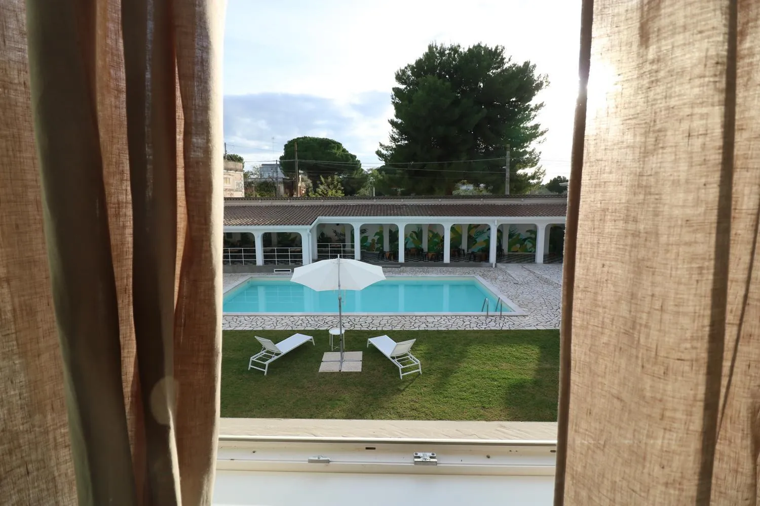 Pool view in Artemisia B&B