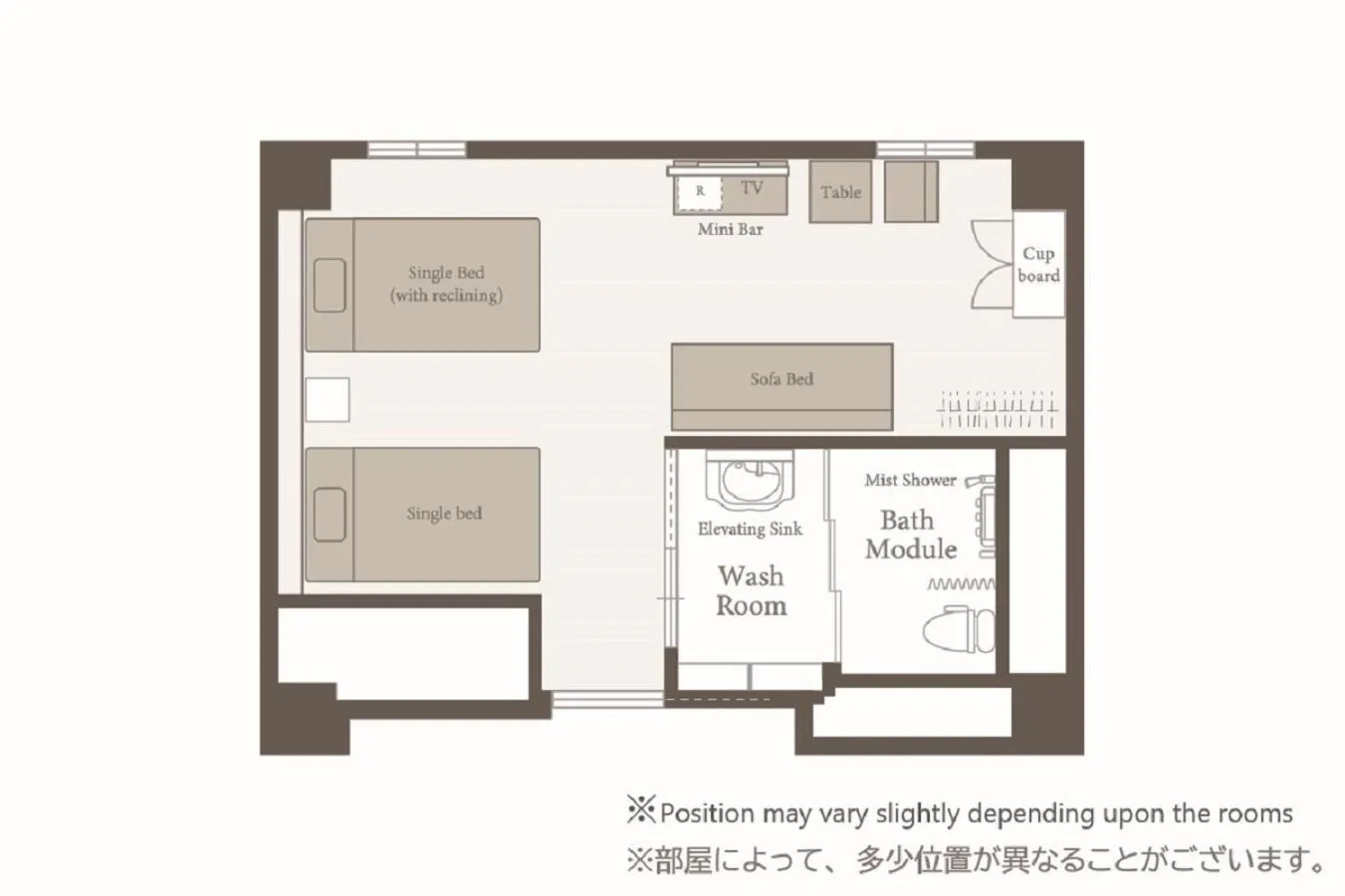 Floor plan in LUXCARE HOTEL