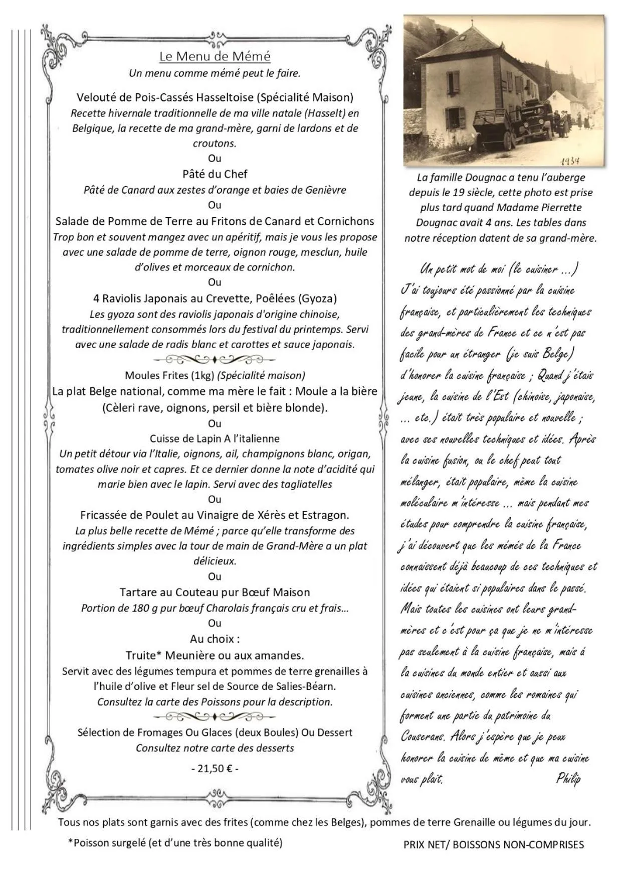 Dining area in Auberge Des Deux Rivières