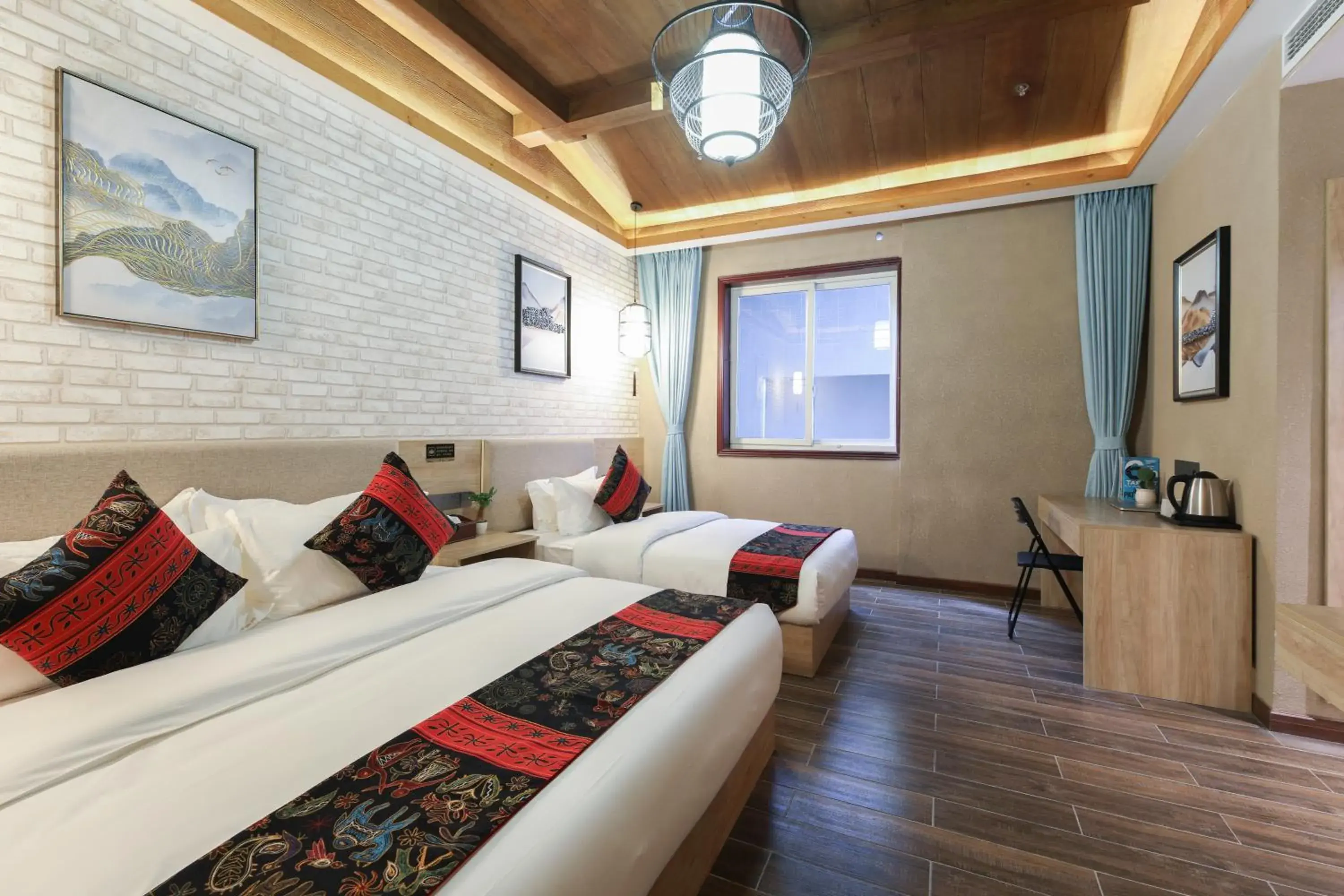 Budget Twin Room in Zou Qu Ye Travel Hotel Budget Twin Room in Zou Qu Ye Travel Hotel