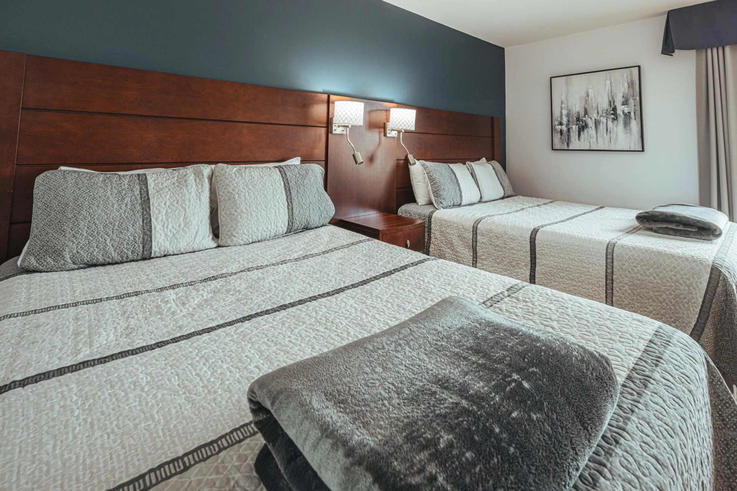 Bed in Motel le Point de Vue