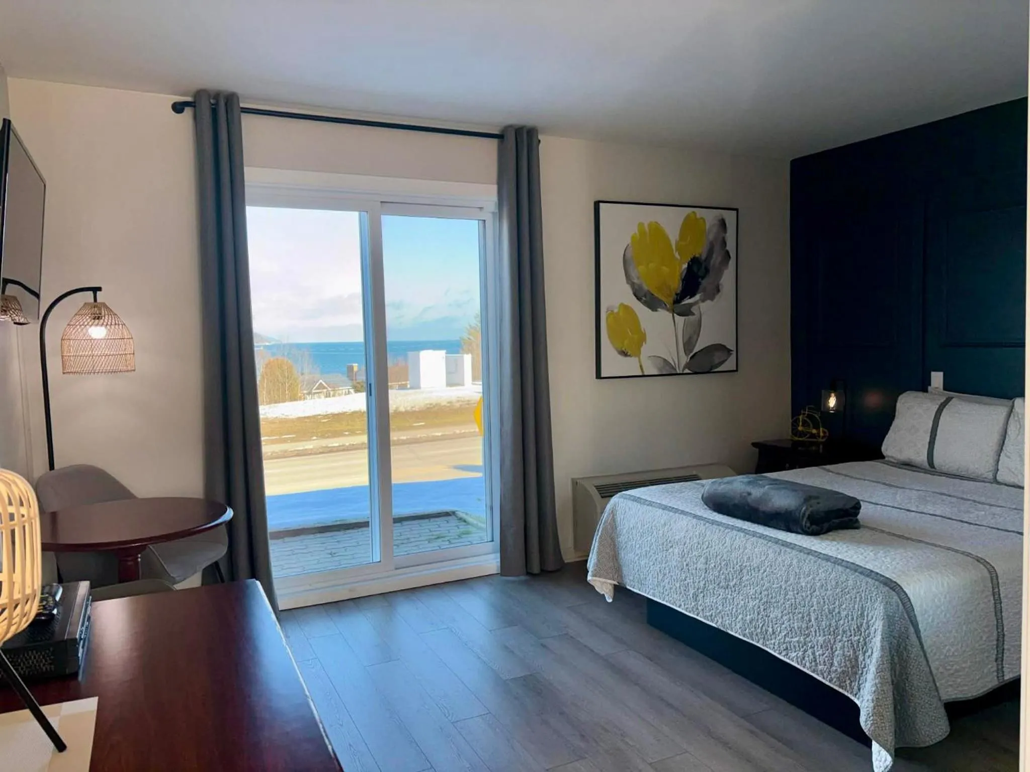 Bed in Motel le Point de Vue