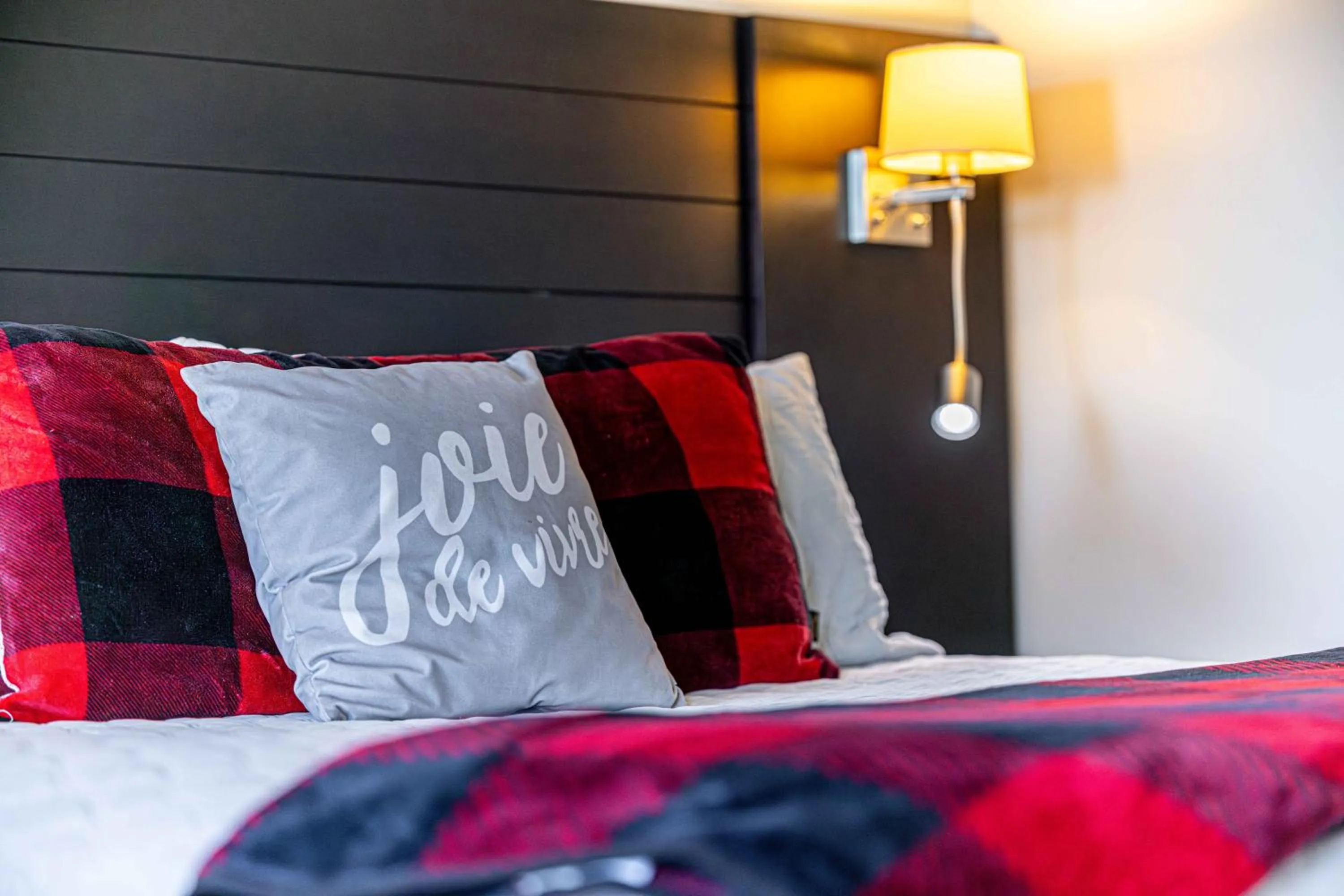 Bed in Motel le Point de Vue