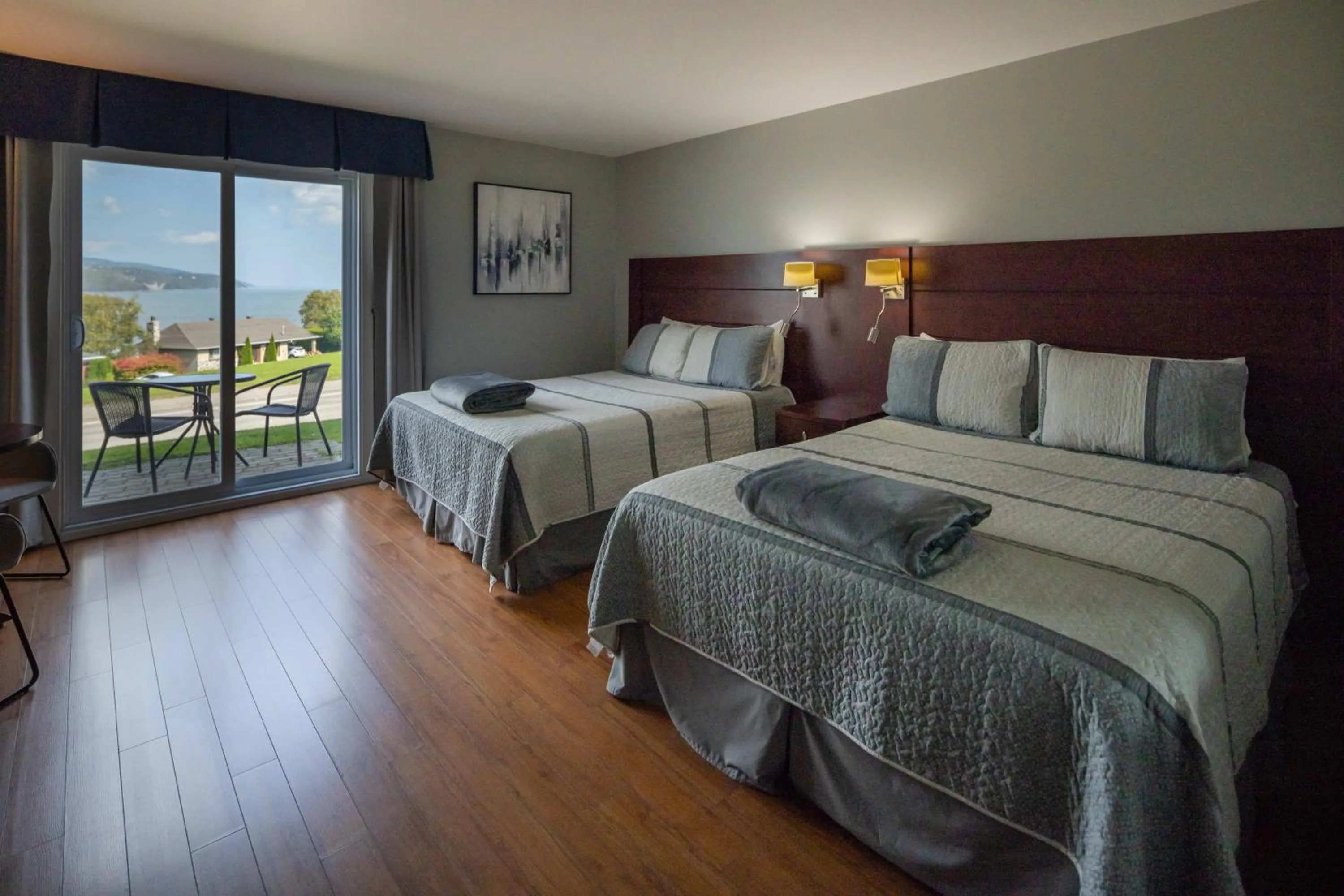 Bed in Motel le Point de Vue