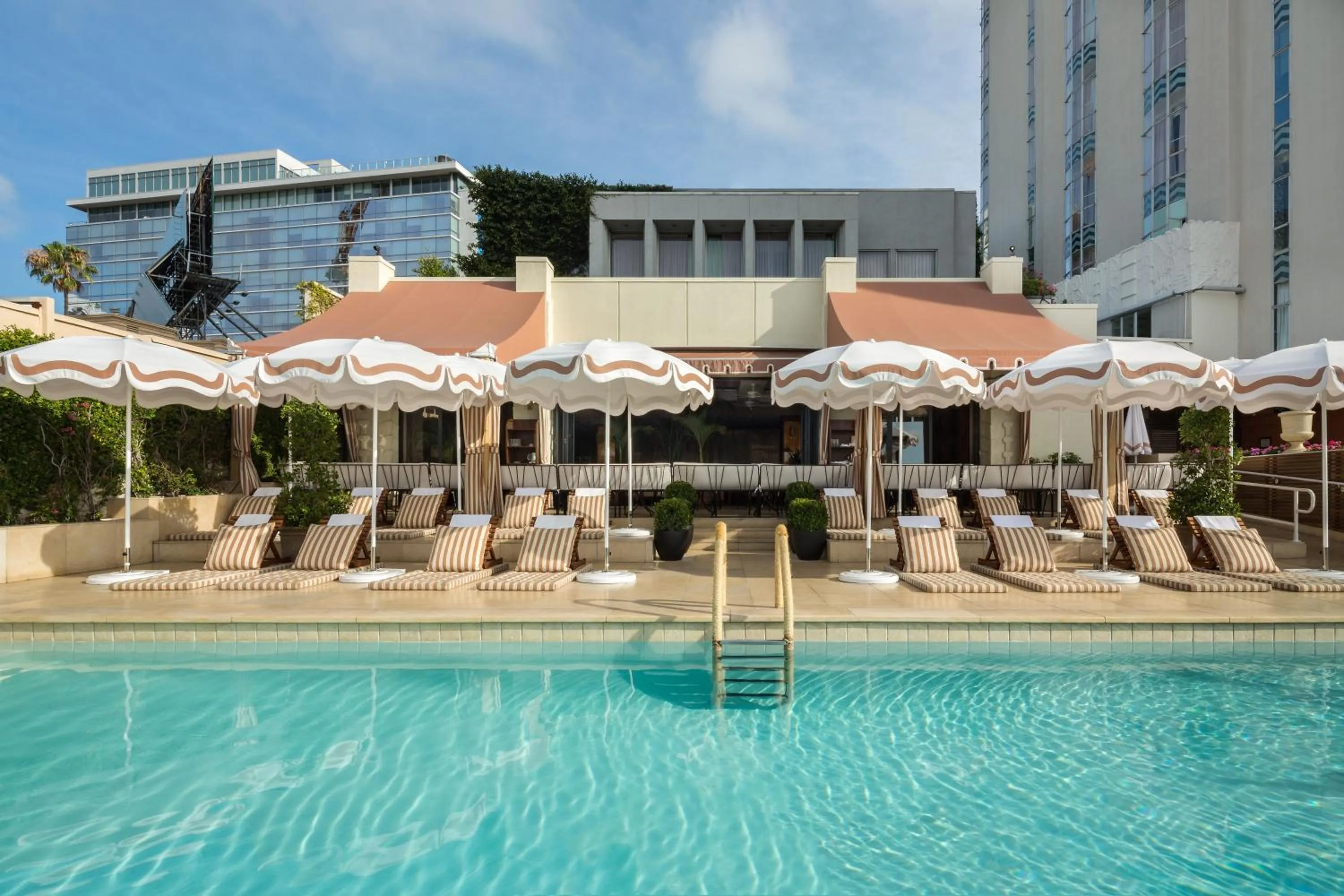 Pool view in Sunset Tower Hotel