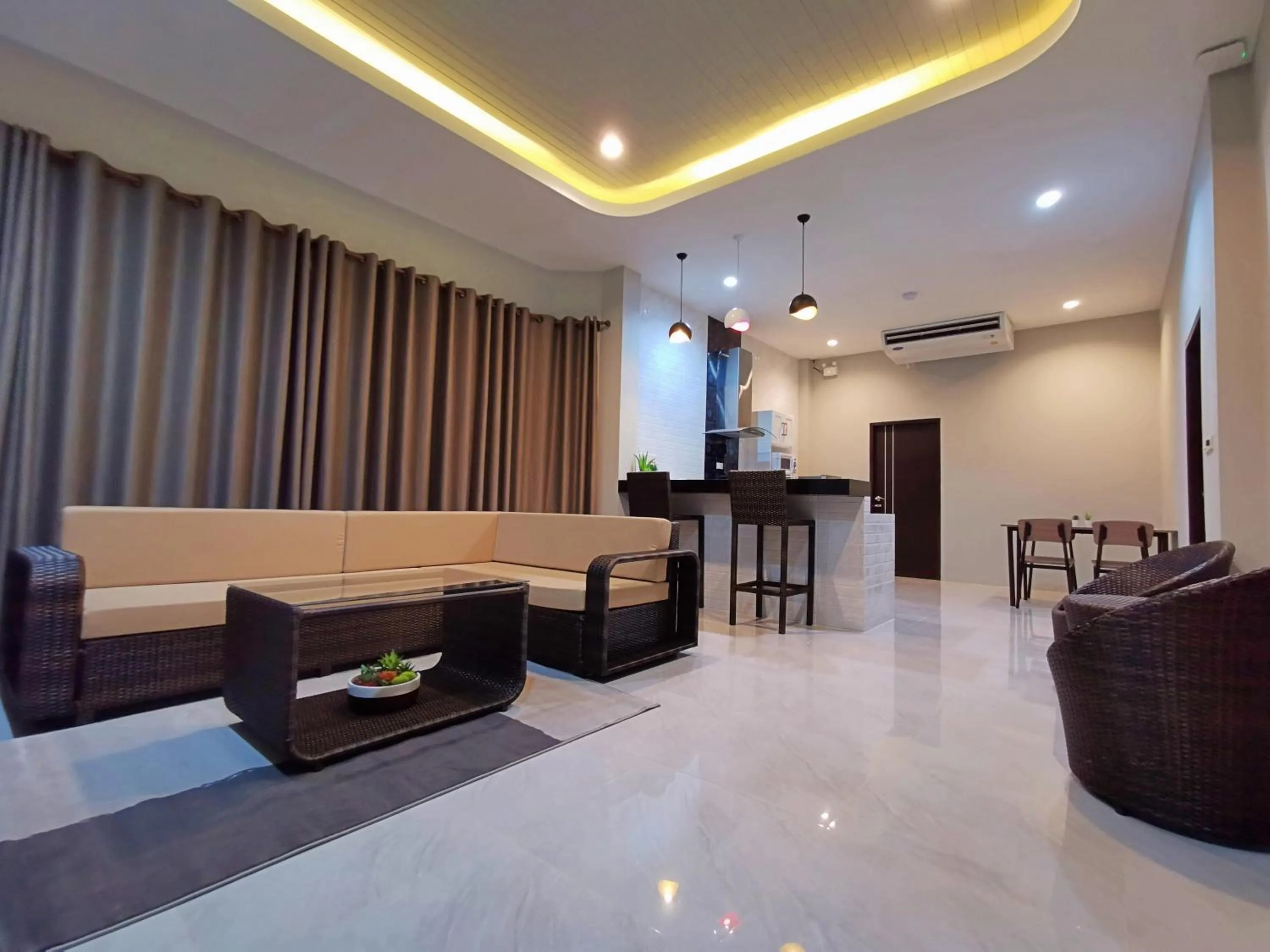 Living room in The Apex private pool villa Krabi