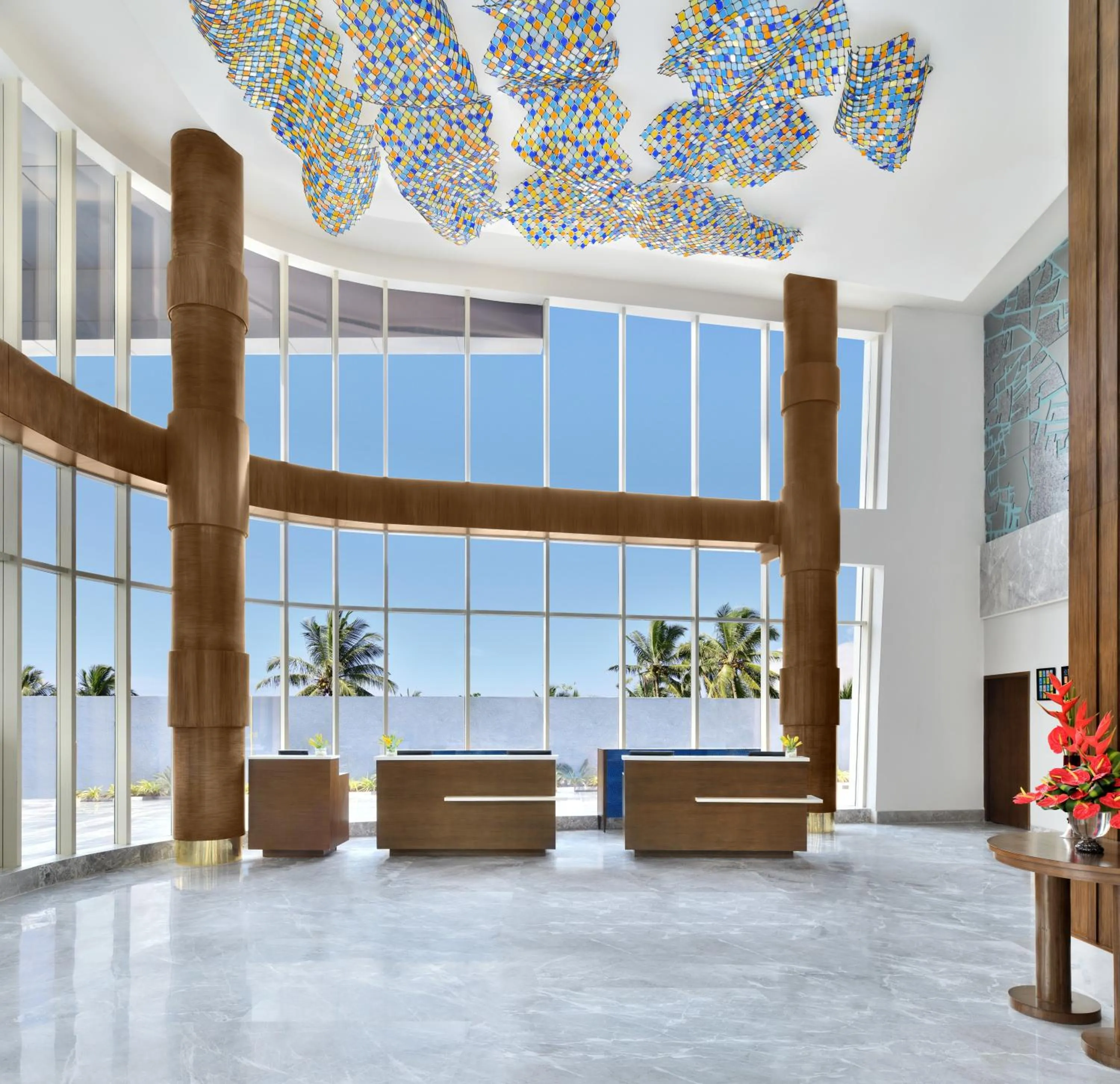 Lobby or reception in Le Meridien Hyderabad