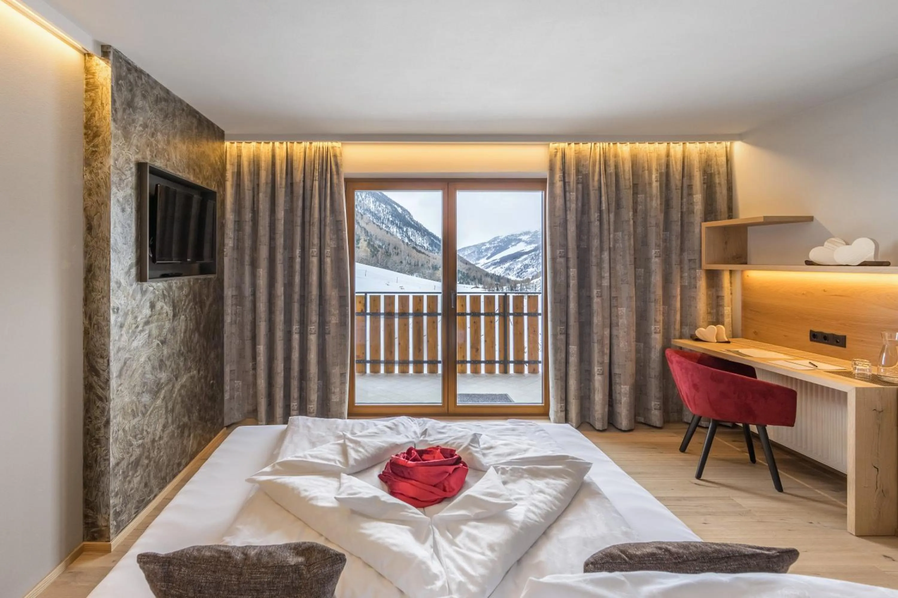 Bed in Almhotel Glieshof