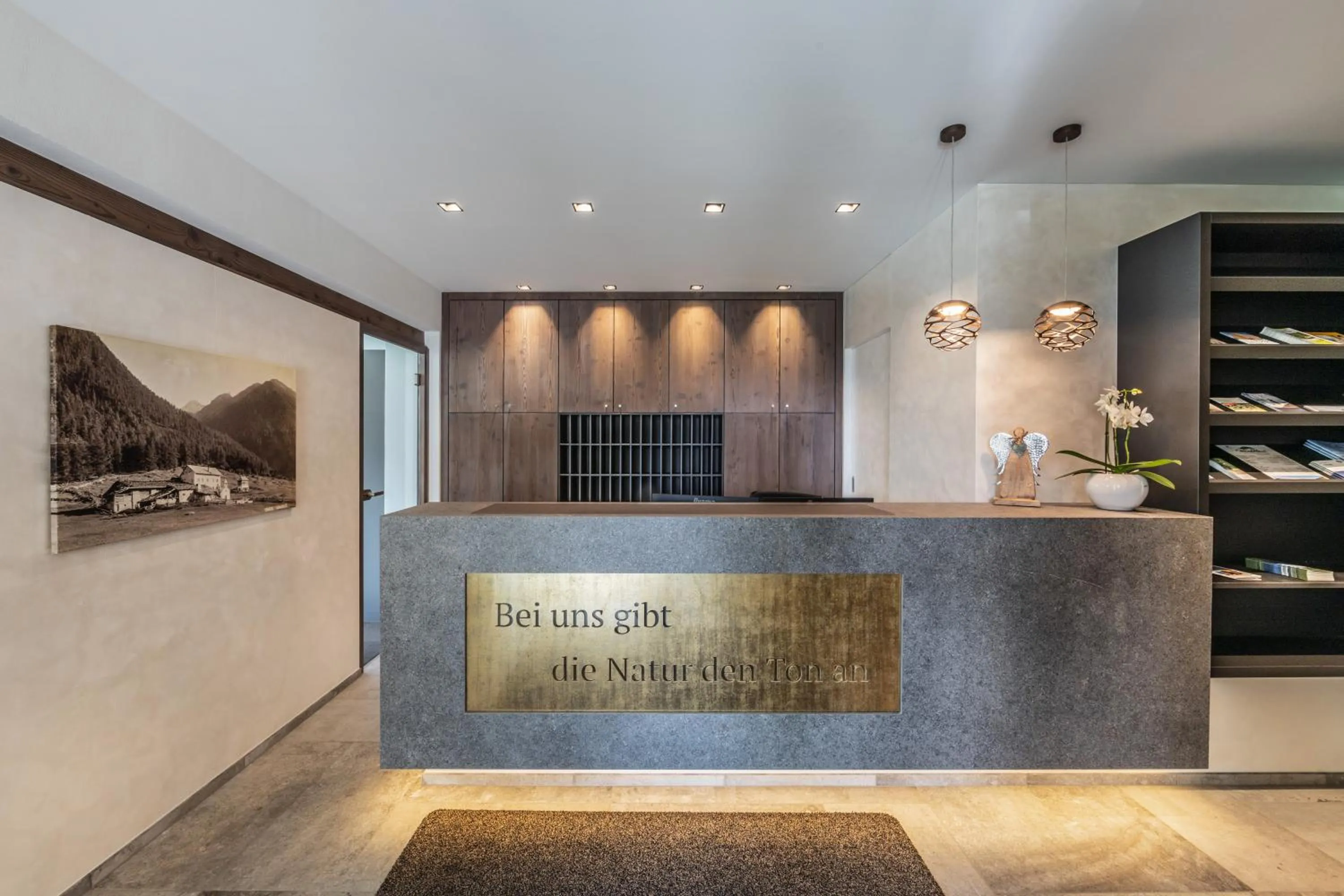 Lobby or reception in Almhotel Glieshof