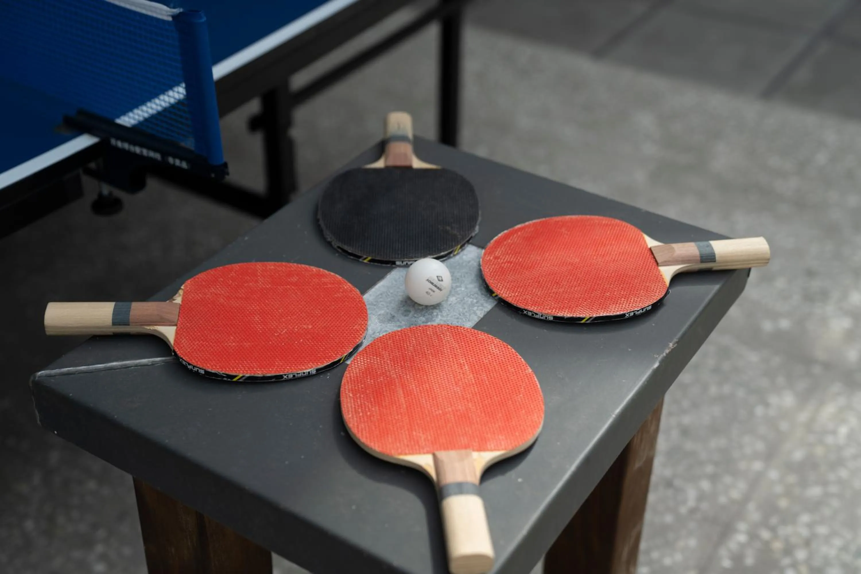 Table tennis in Wharekauhau Country Estate