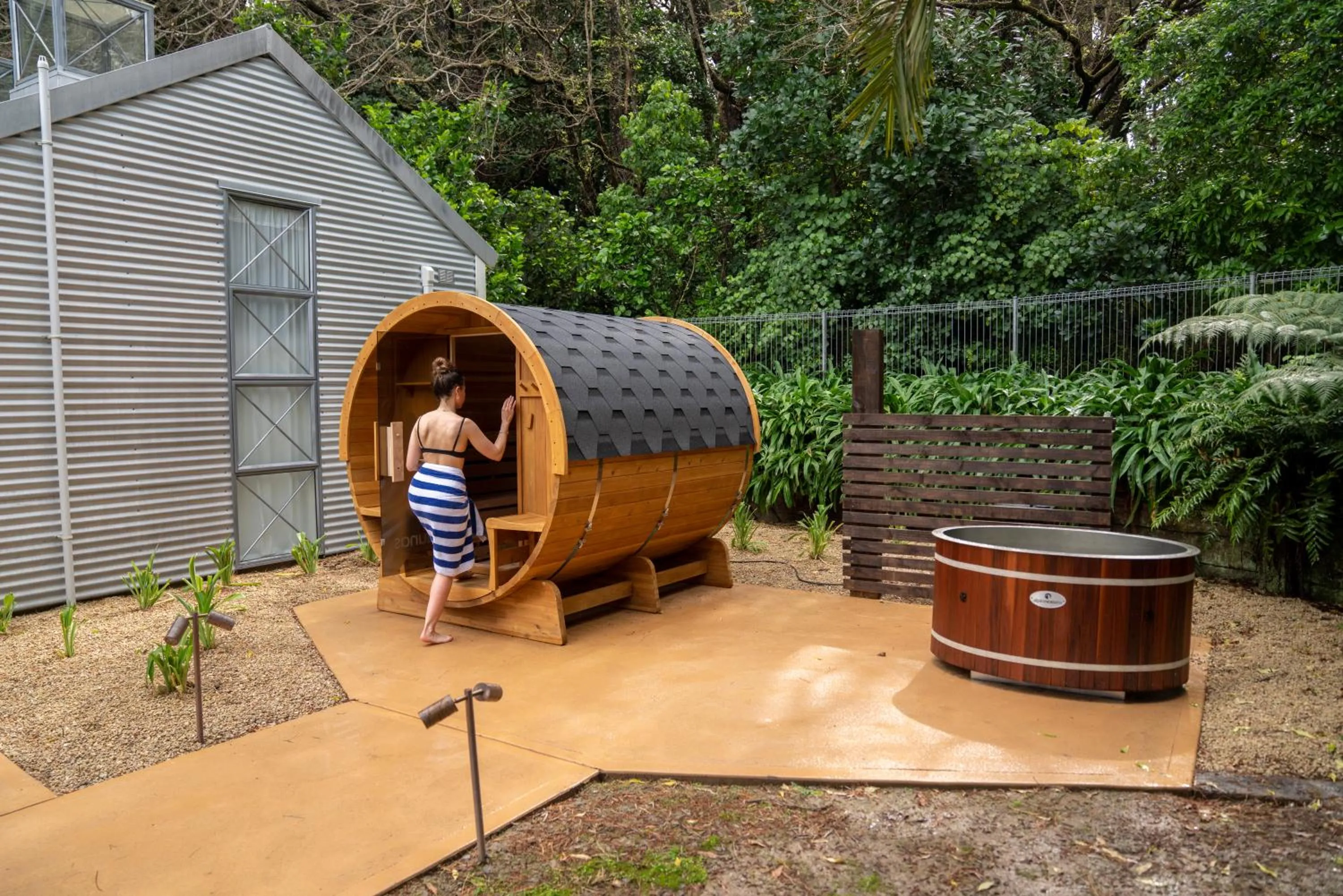 Sauna in Wharekauhau Country Estate