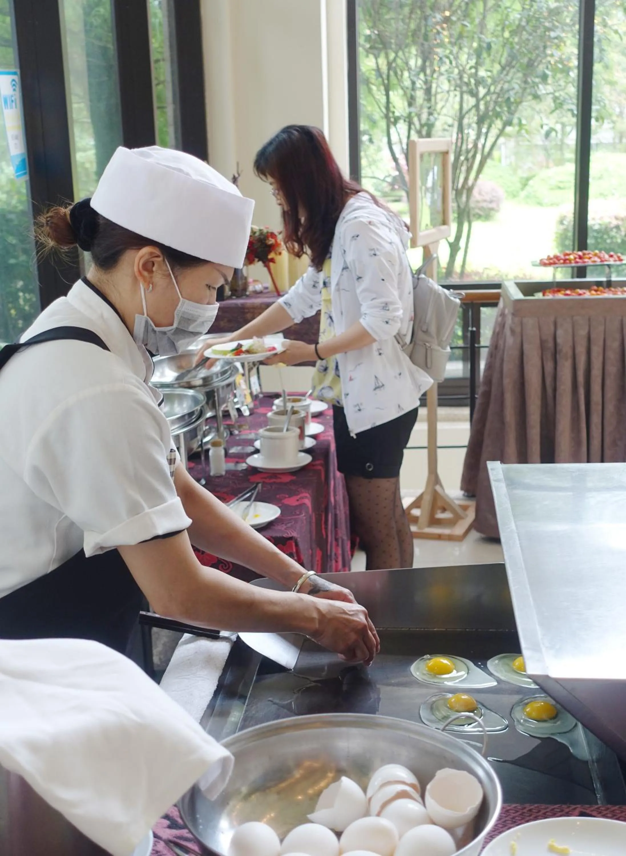 Breakfast in Tai-Yi Red Maple Resort