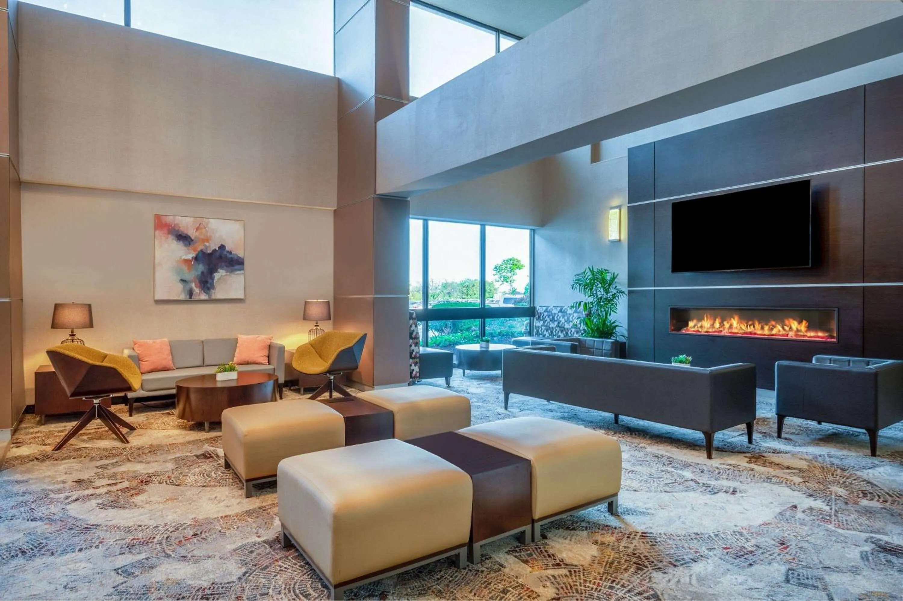 Lobby or reception in Wyndham Indianapolis Airport