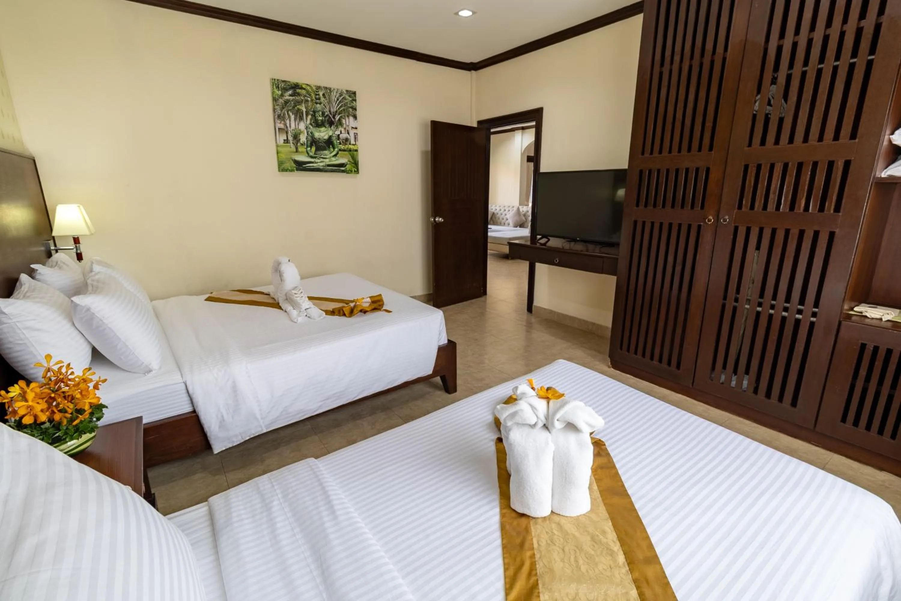 Bed in Thai Garden Resort