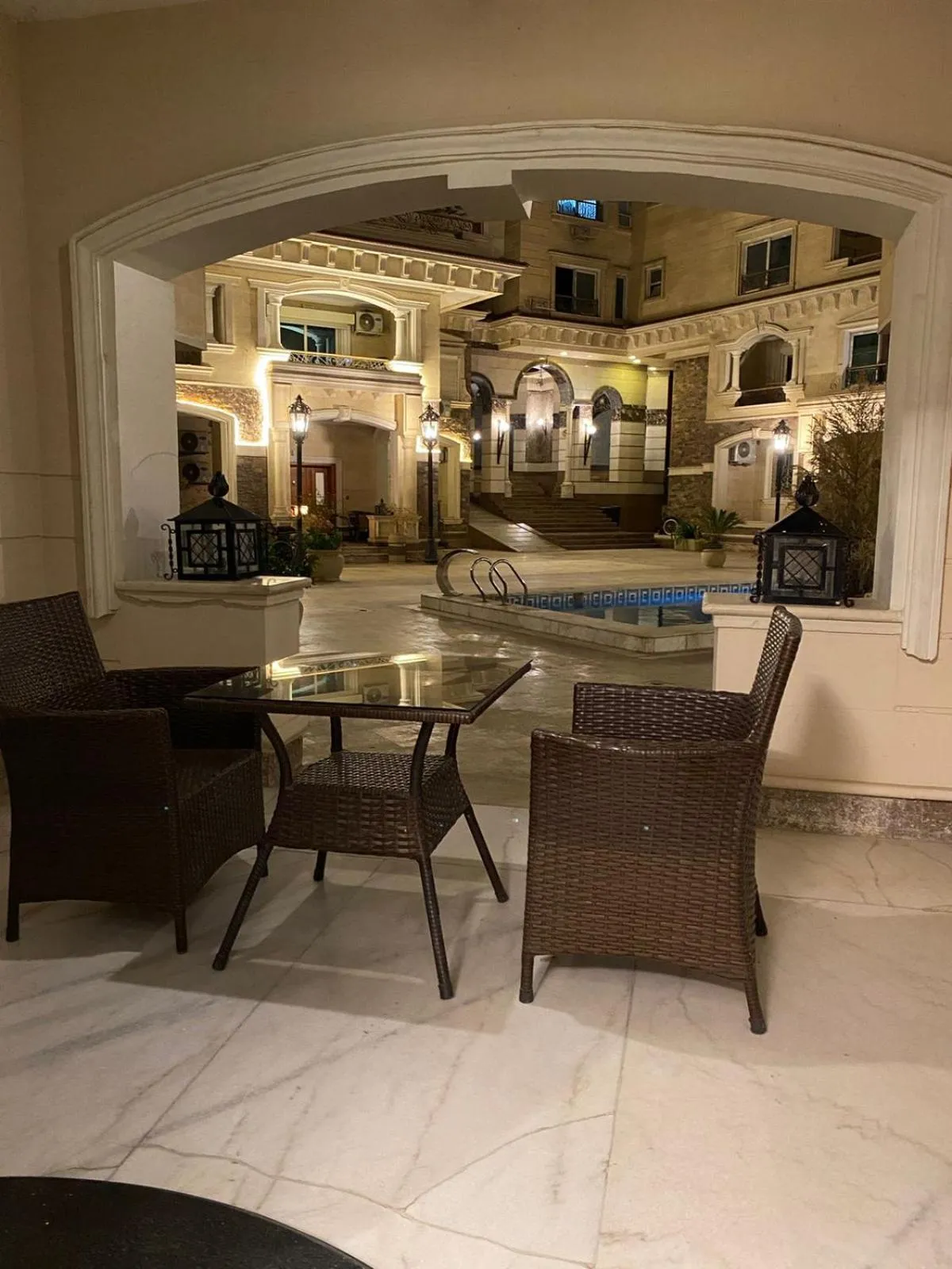 Patio in Elite Pyramids Boutique Hotel