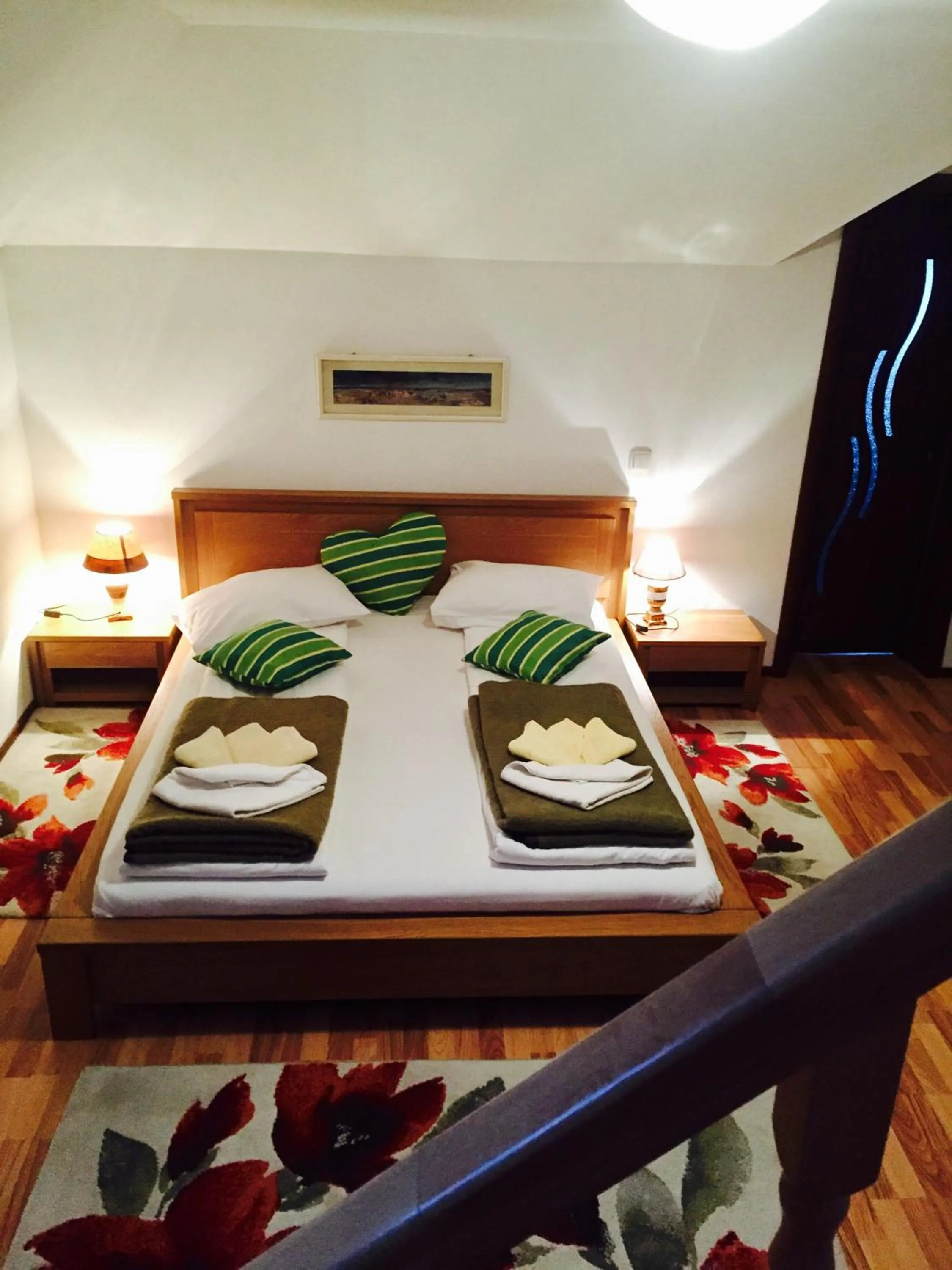 Photo of the whole room, Bed in Pensiunea Buon Gusto Sibiu-motorcyle friendly,city center