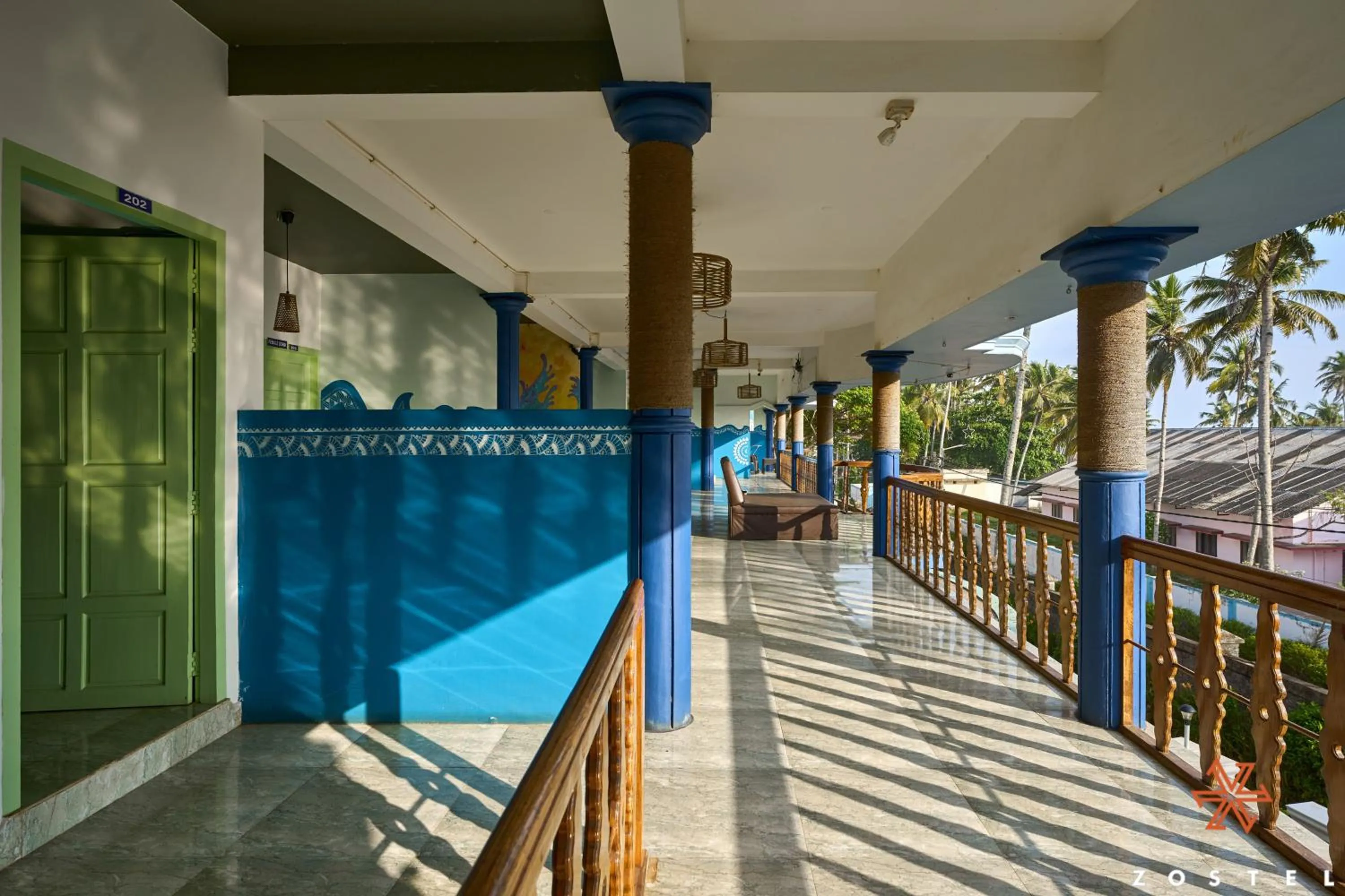 Balcony/Terrace in Zostel Varkala