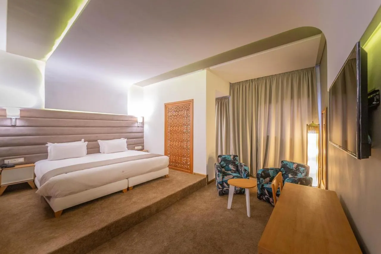 Bed in Hôtel Ibn Batouta