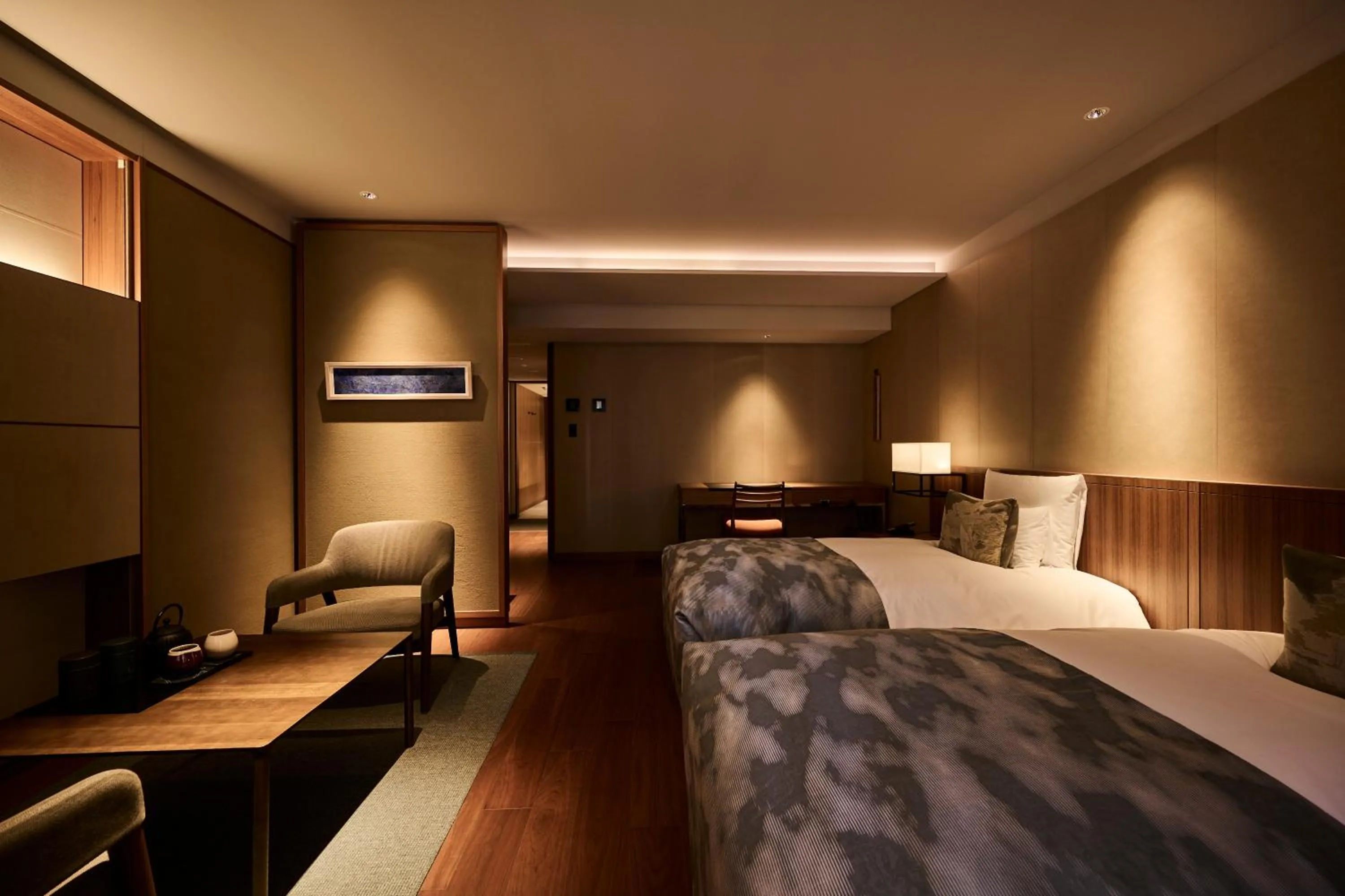 Photo of the whole room, Bed in THE HIRAMATSU KYOTO