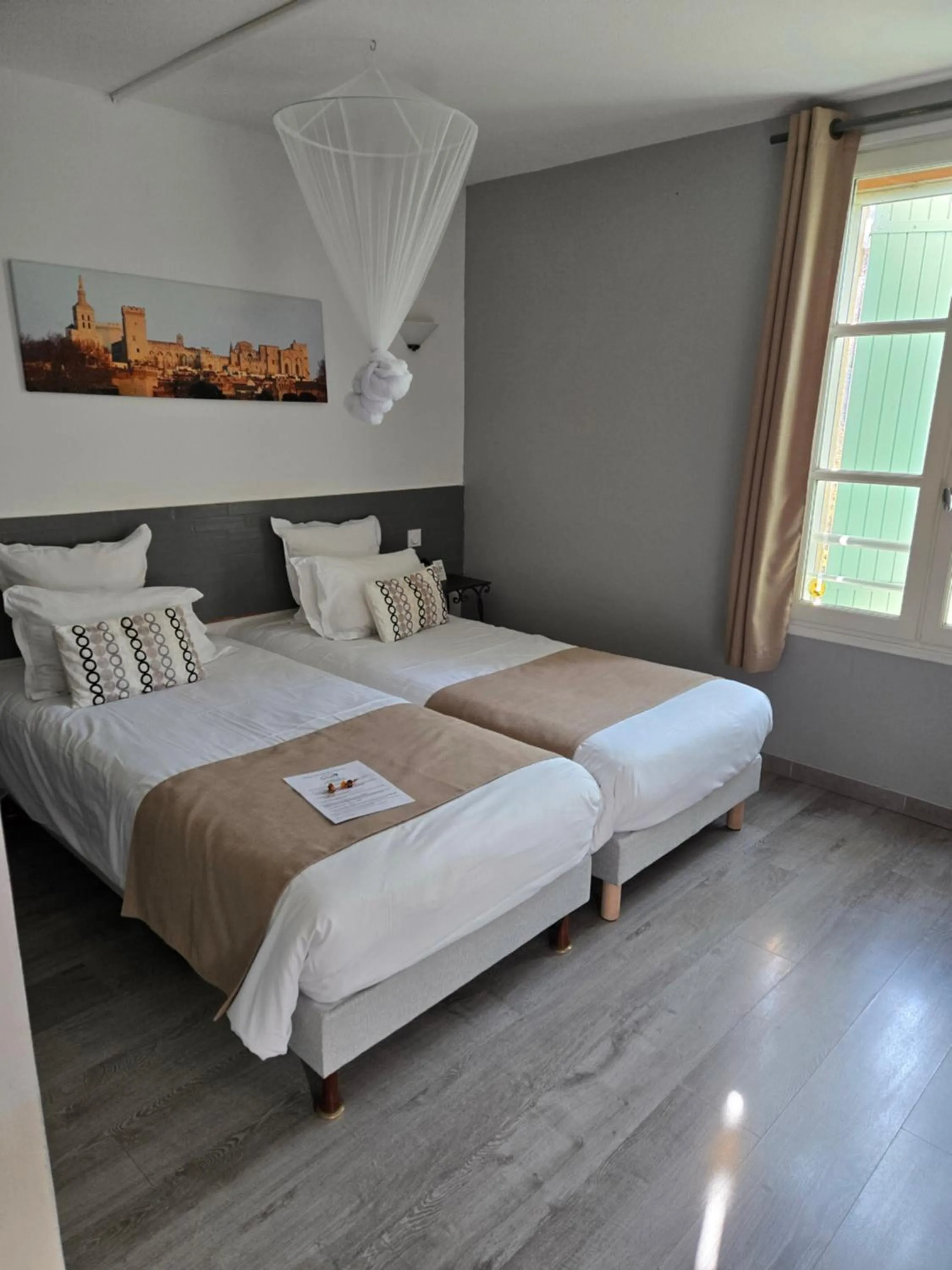 Bedroom, Bed in Logis Hotel la Ferme