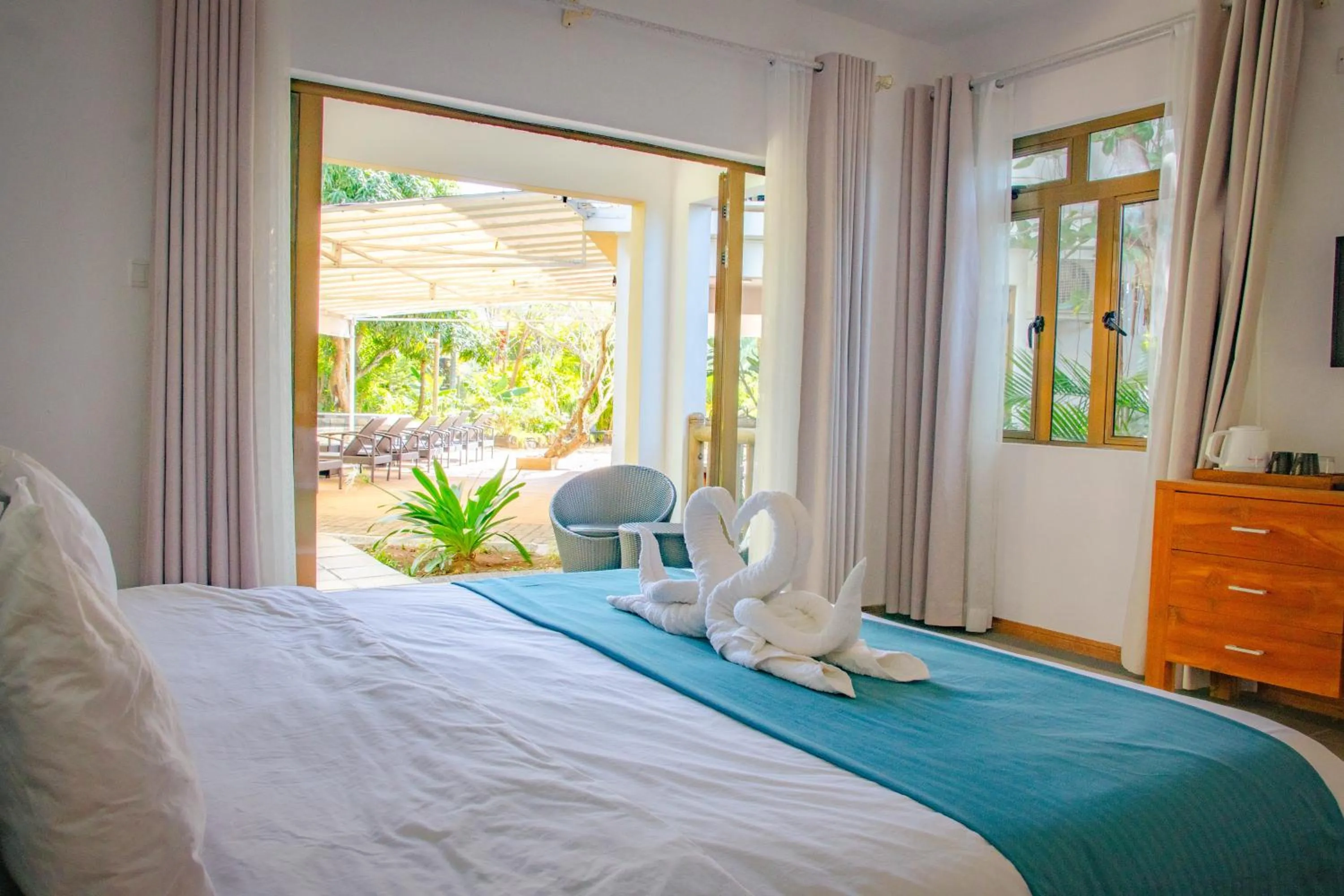 Bed in The Garden Lodge Pereybere - Piscine & Jardin