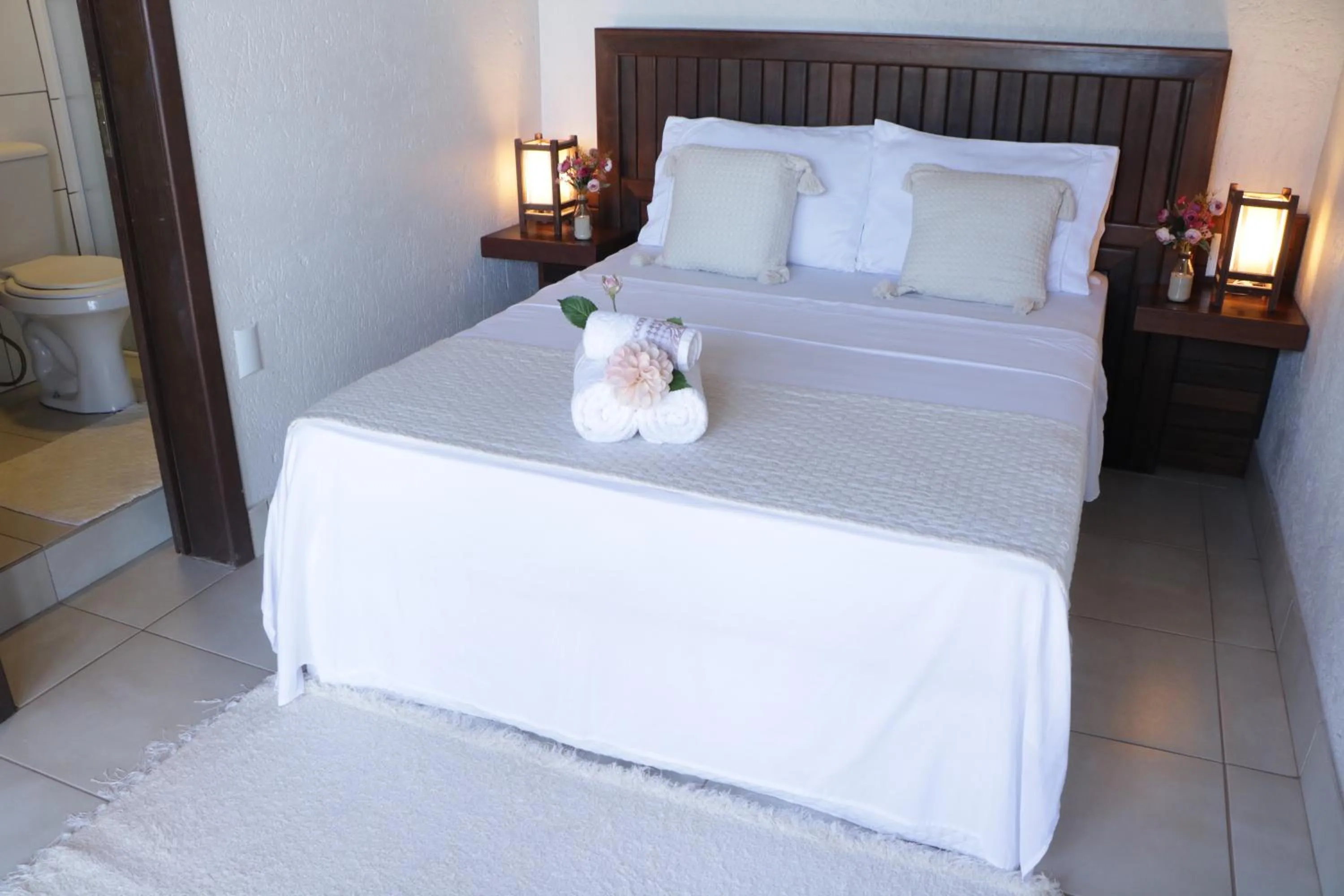 Bed in Pousada Gauleses