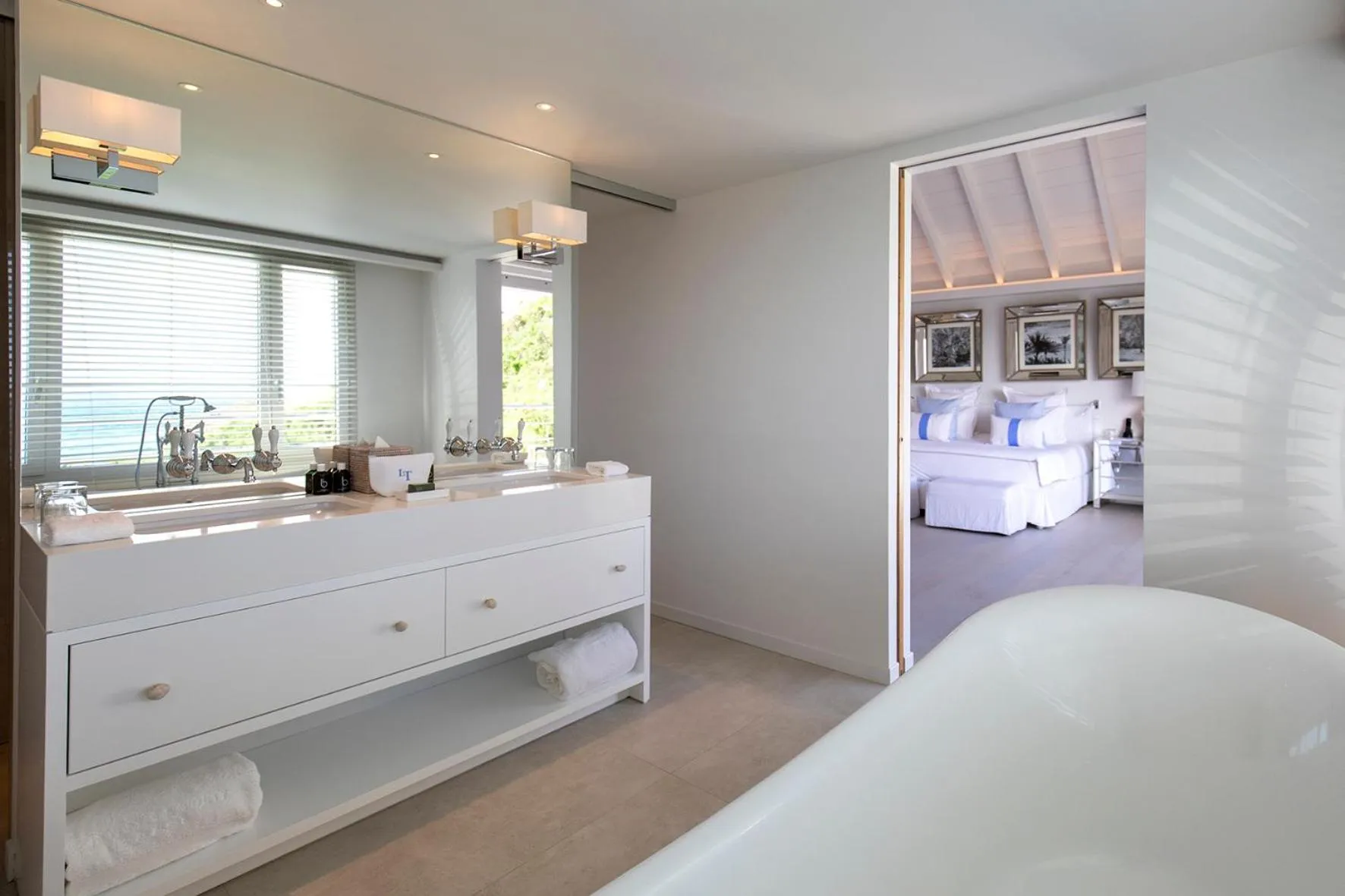 Bathroom, Bed in Le Toiny Hotel & Beach Club