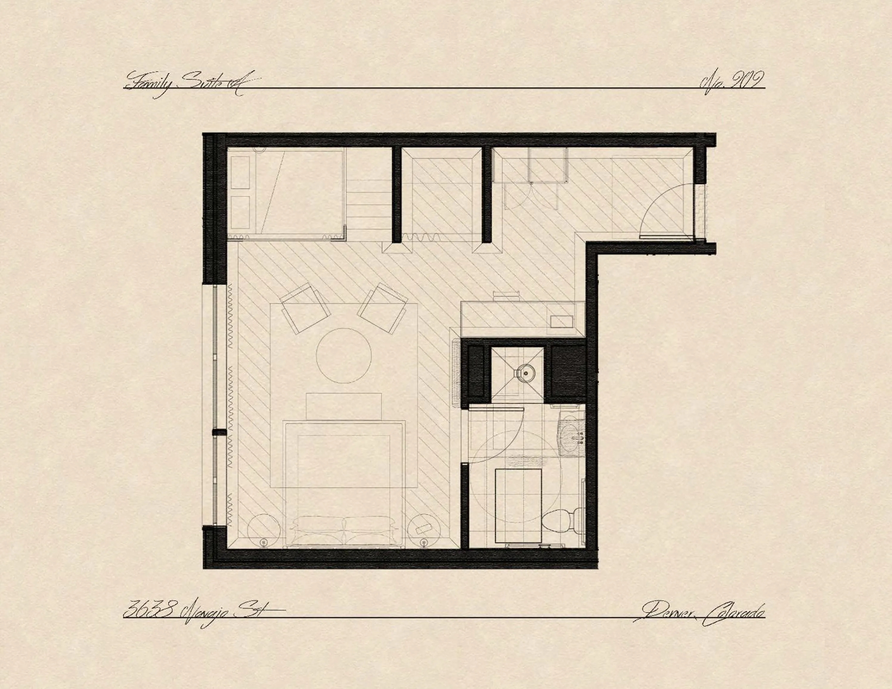 Floor plan in Gravity Haus Denver